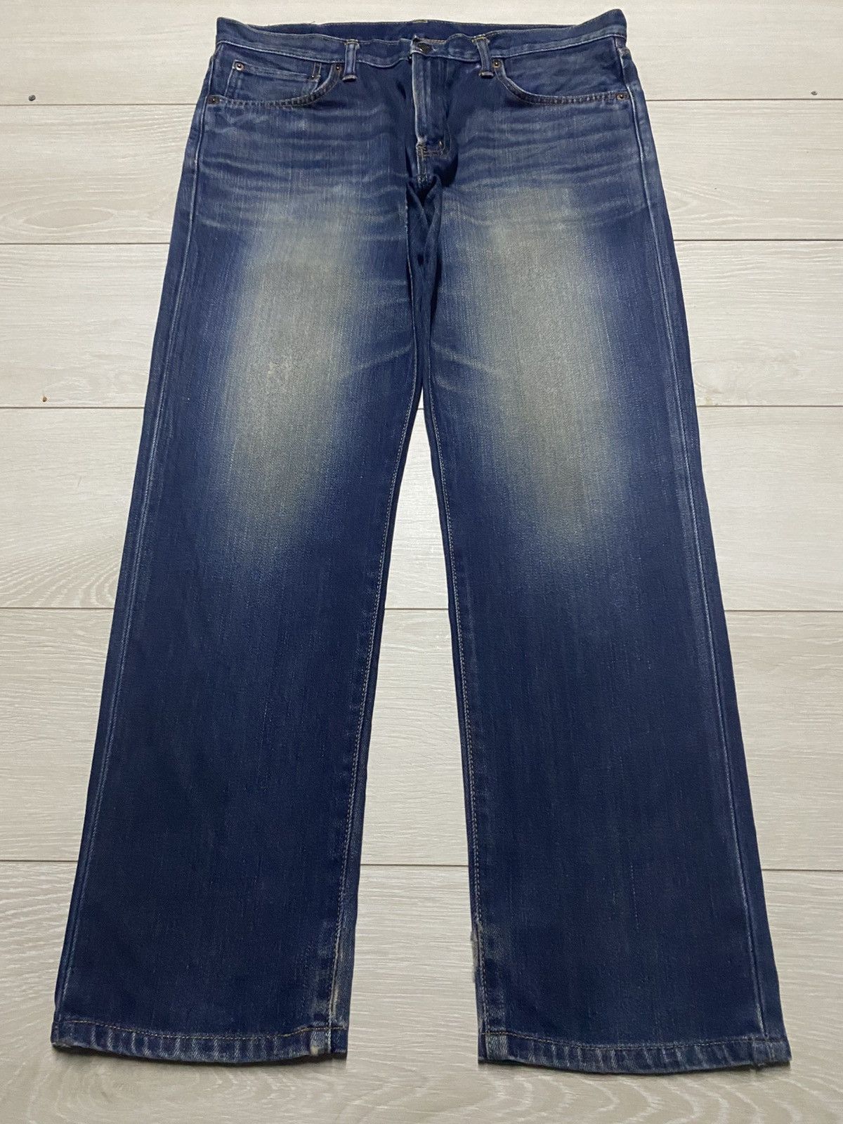 Edwin Vintage Japanese Brand Edwin 502 Mud Wash Distressed Jeans Size US 36 / EU 52 - 1 Thumbnail