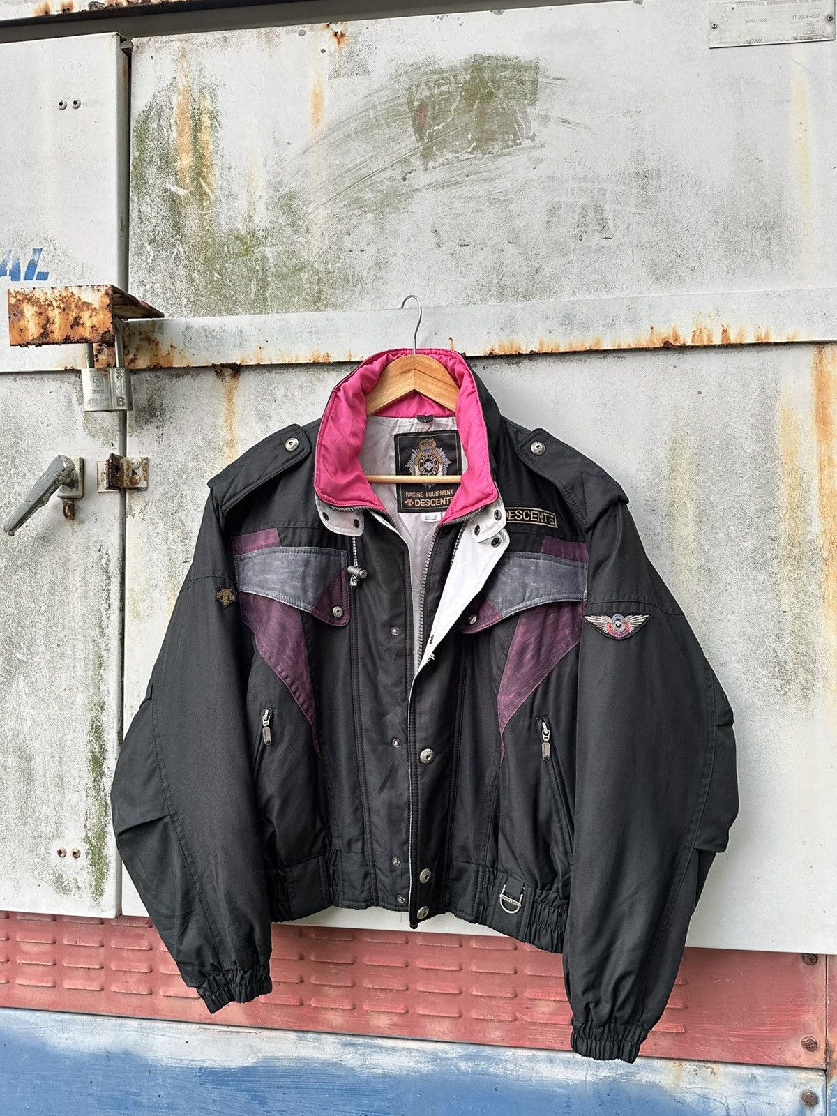 Vintage 👹Vintage Descente Racing Ski Bomber Jacket Size US M / EU 48-50 / 2 - 2 Thumbnail