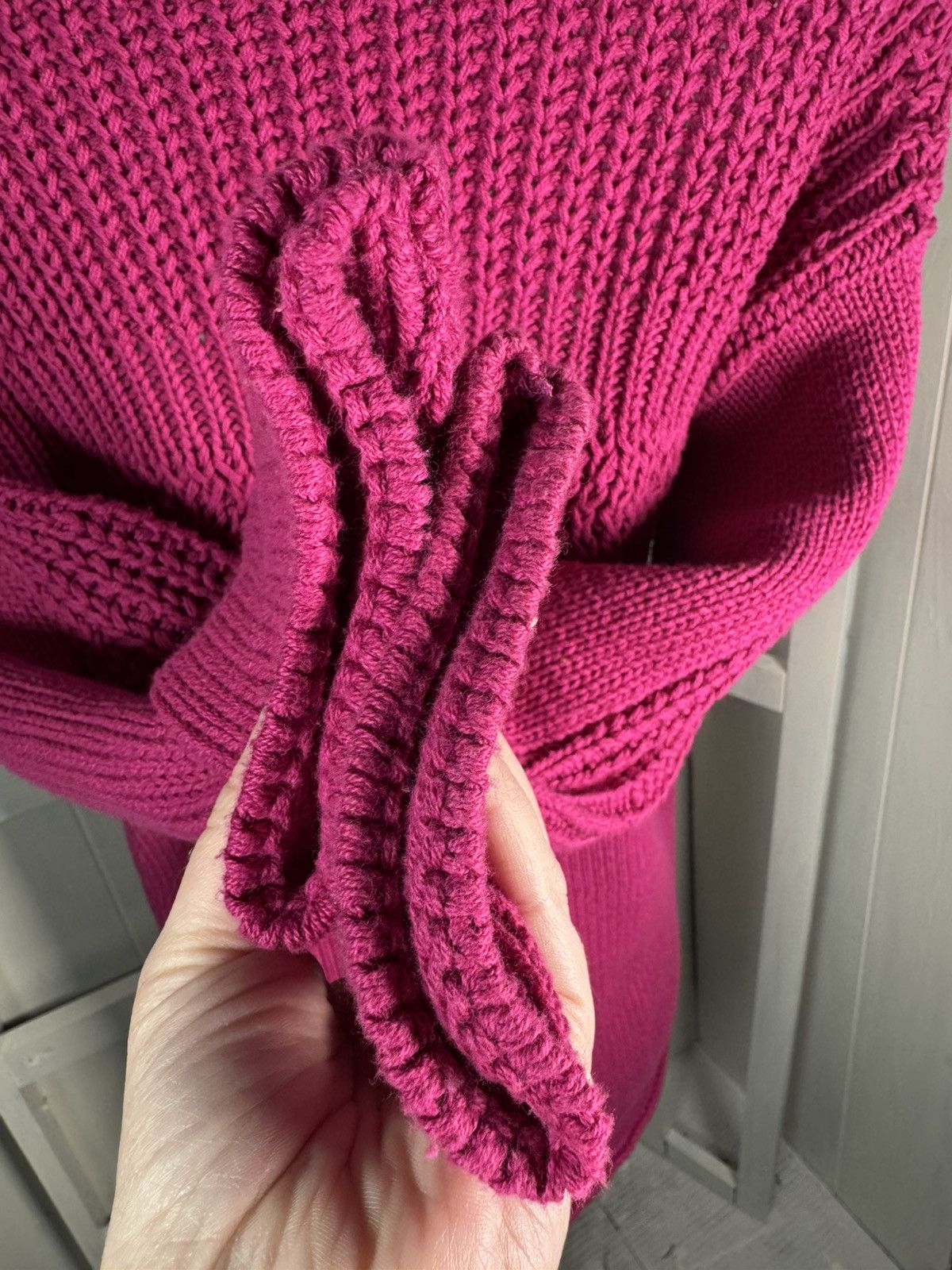Other New Vtg 80s Casual Corner Fuchsia 100% Knit Cotton Mini Size M / US 6-8 / IT 42-44 - 6 Thumbnail