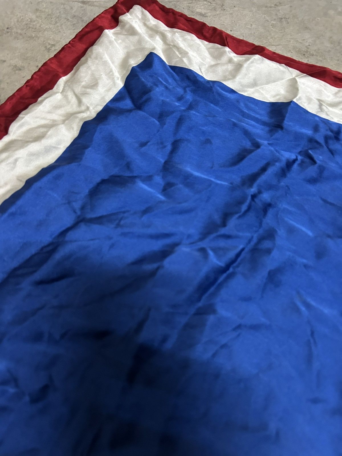 Chanel 90s Geometric Logo Print Red/White/Blue Silk Scarf Size ONE SIZE - 6 Thumbnail