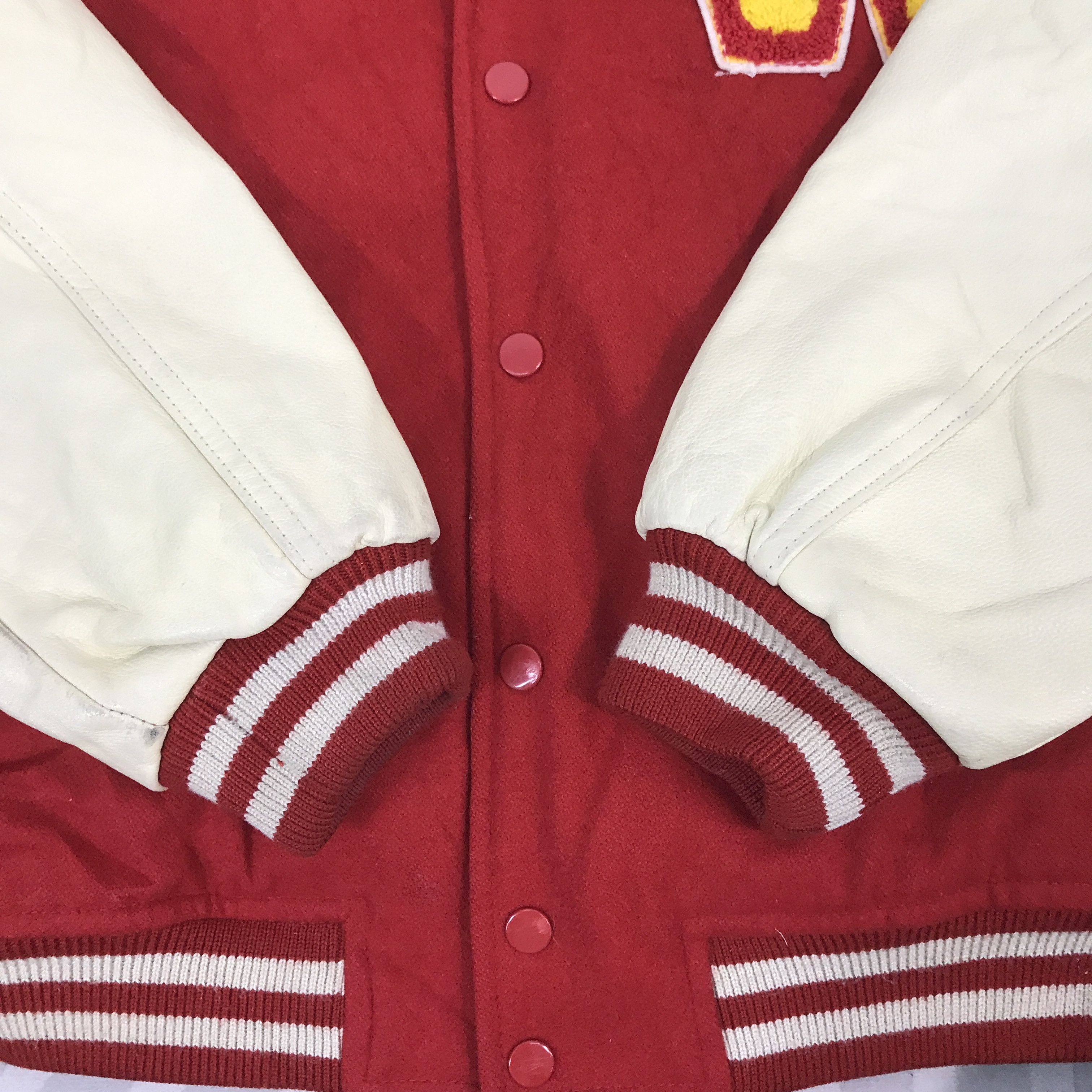 Japanese Brand × Vintage Vintage Winconsin Snap Button Varsity Jacket Size US L / EU 52-54 / 3 - 8 Thumbnail