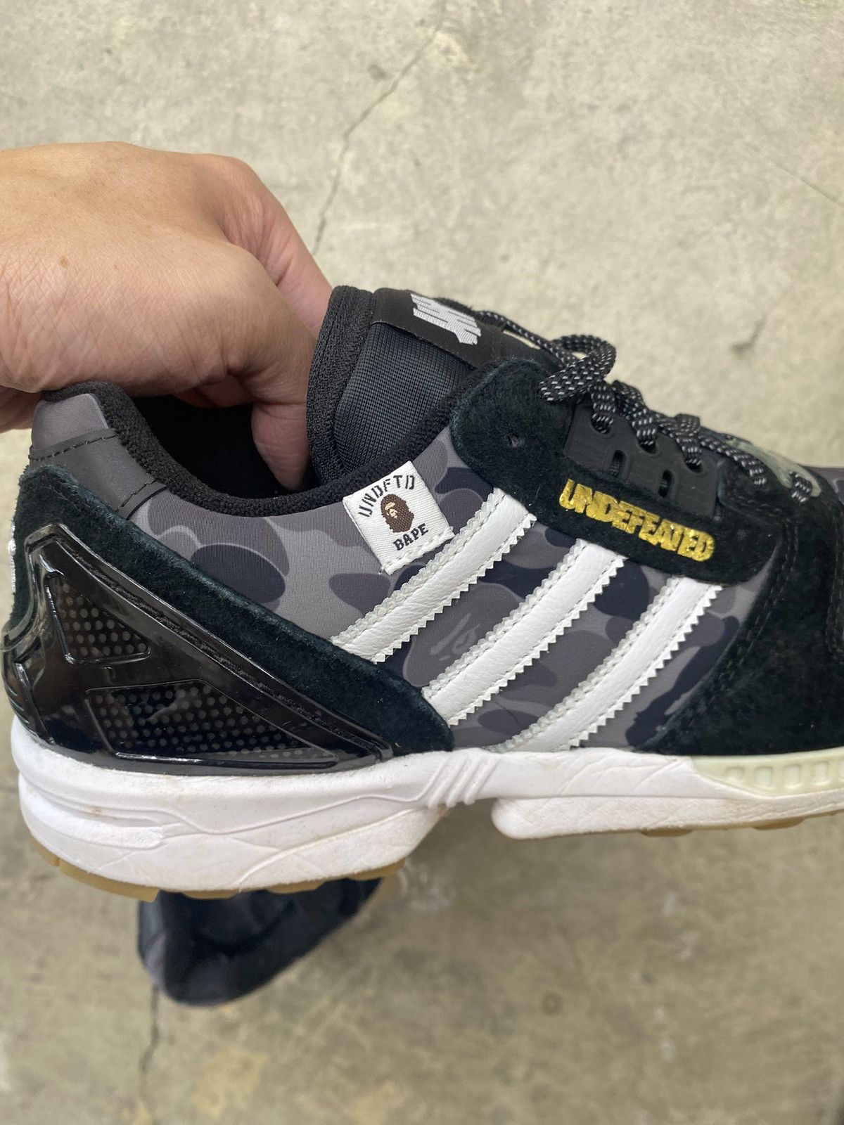 Adidas × Bape × Undefeated Undefeated Bape ZX 8000 Black Size US 8.5 / EU 41-42 - 10 Thumbnail