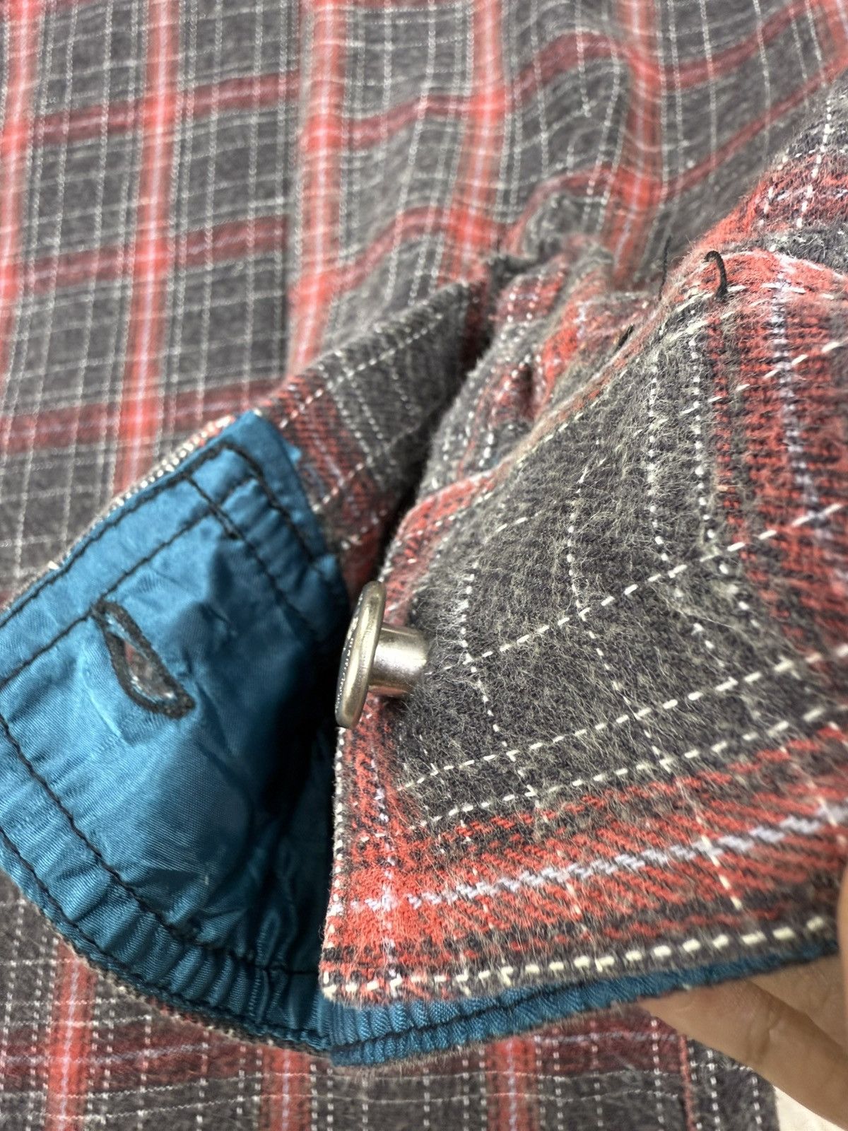 Marithe + Francois Girbaud Vintage MFG Shadow Plaid Tartan Rare Pockets Baggy Flannel Size US XL / EU 56 / 4 - 17 Thumbnail