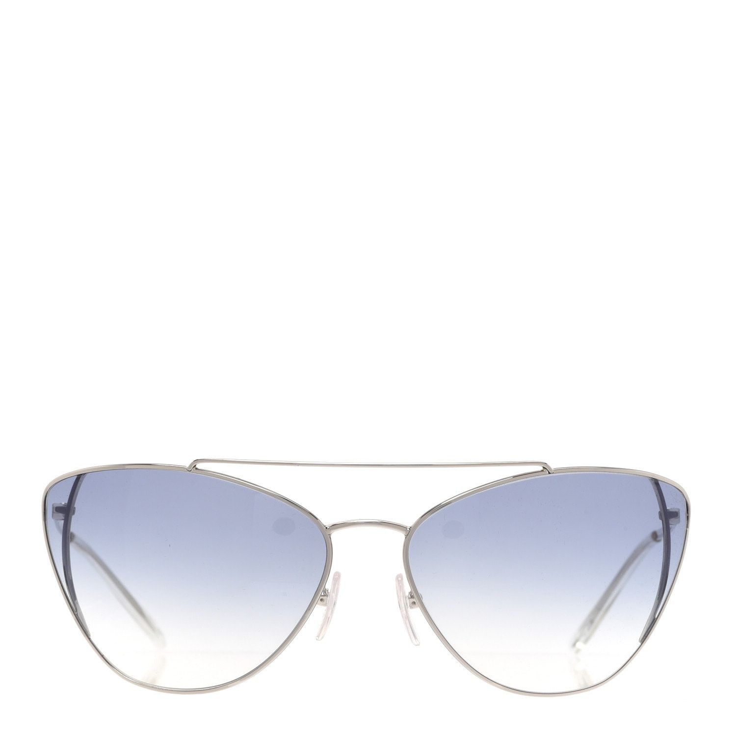 Prada Prada Cat Eye Sunglasses SPR65V Blue Metal Frame 68 130 Size ONE SIZE - 11 Thumbnail