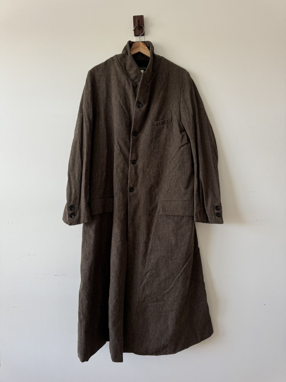 Paul Harnden Shoemakers AW24 Tweed Long Coat Size US XL / EU 56 / 4 - 2 Thumbnail