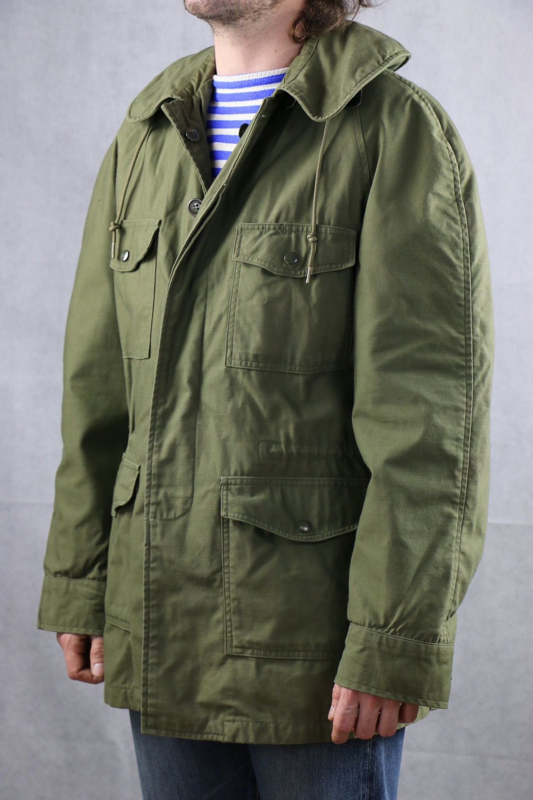 Vintage VTG Army USAF Field Jacket, Wind Resistant, Vietnam War 1966 Size US L / EU 52-54 / 3 - 1 Thumbnail