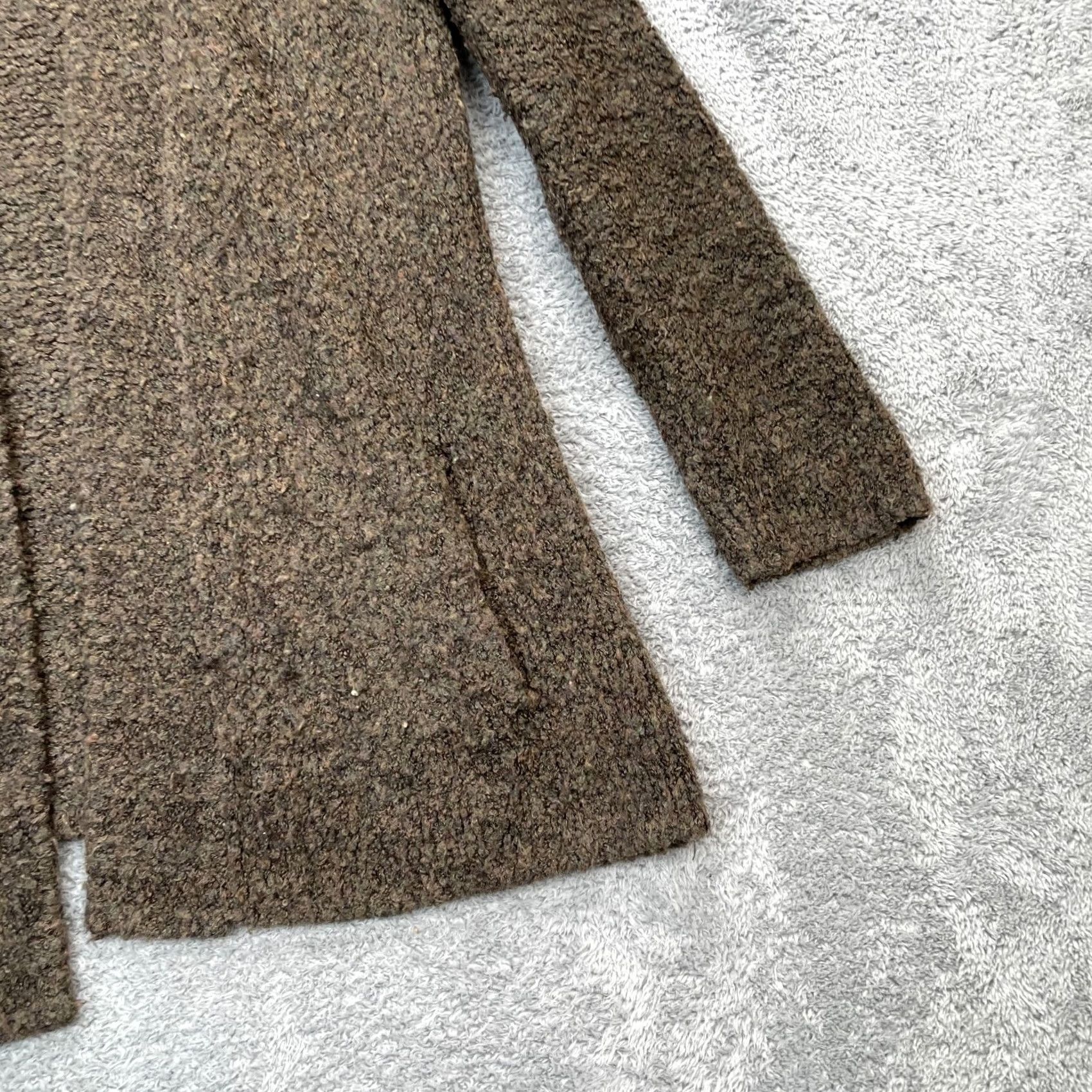 J. Jill J Jill Sweater Cardigan Womens Small Brown Open Front Boucle Wool Blend Size S / US 4 / IT 40 - 7 Thumbnail