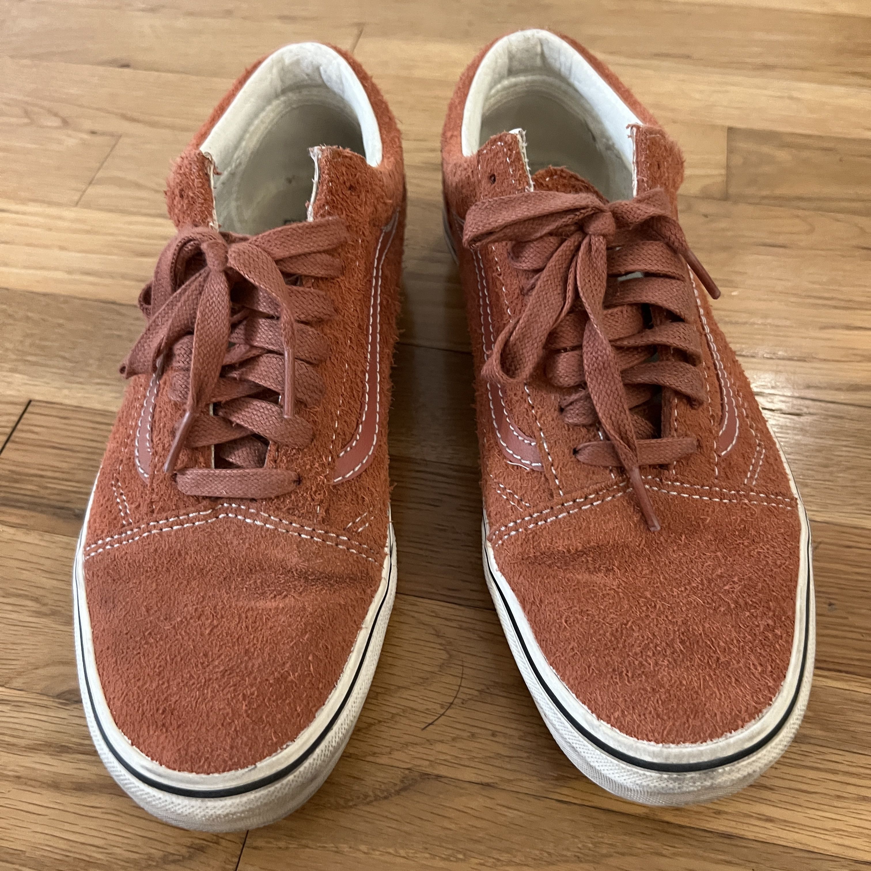 Vans Old Skool Hairy Suede Hot Sauce / Snow White Skating Shoe Size US 9.5 / EU 42-43 - 5 Thumbnail