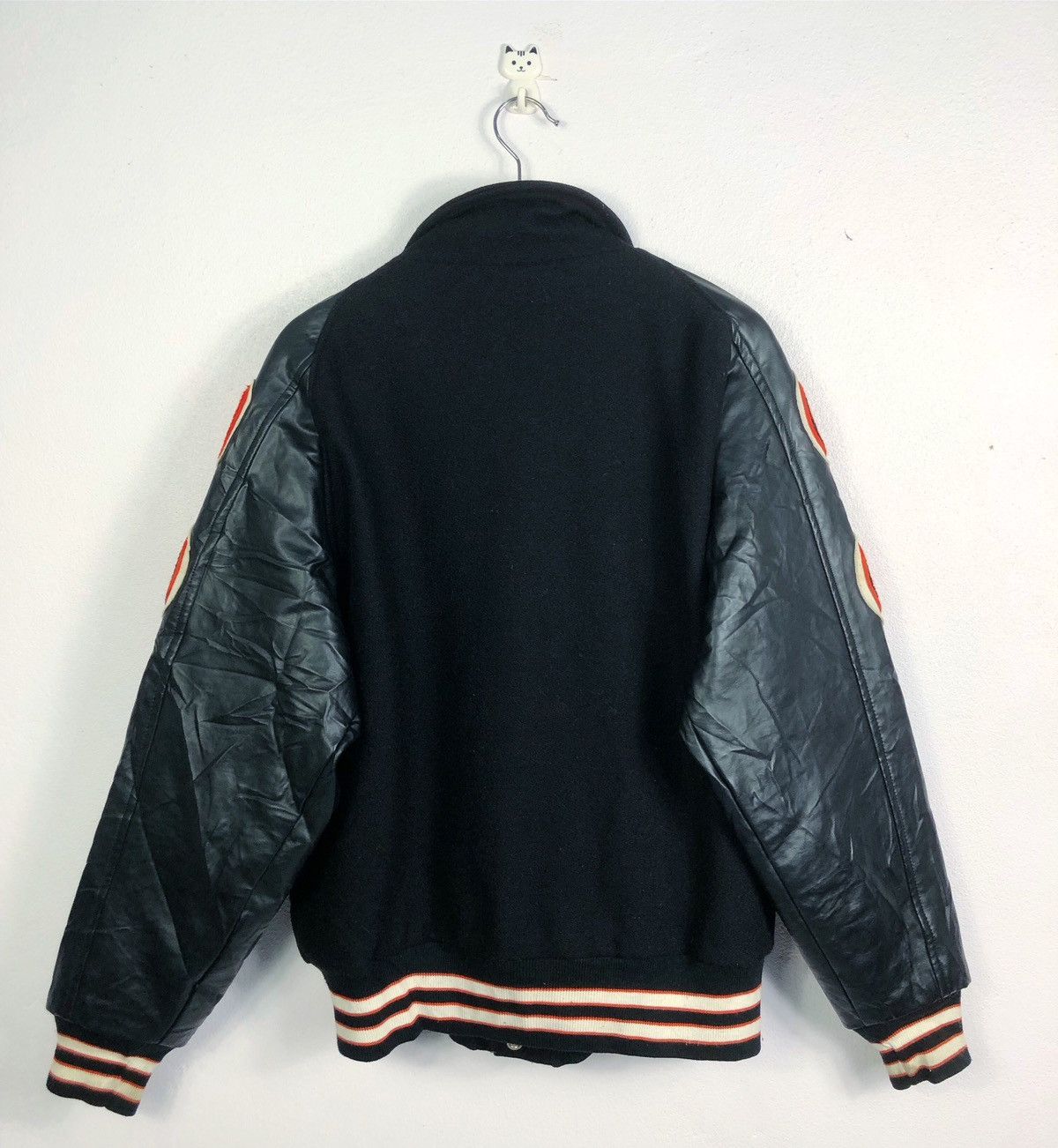 Vintage Vtg Awards USA Leather Sleeves Varsity Jacket Made in USA Size US L / EU 52-54 / 3 - 9 Thumbnail