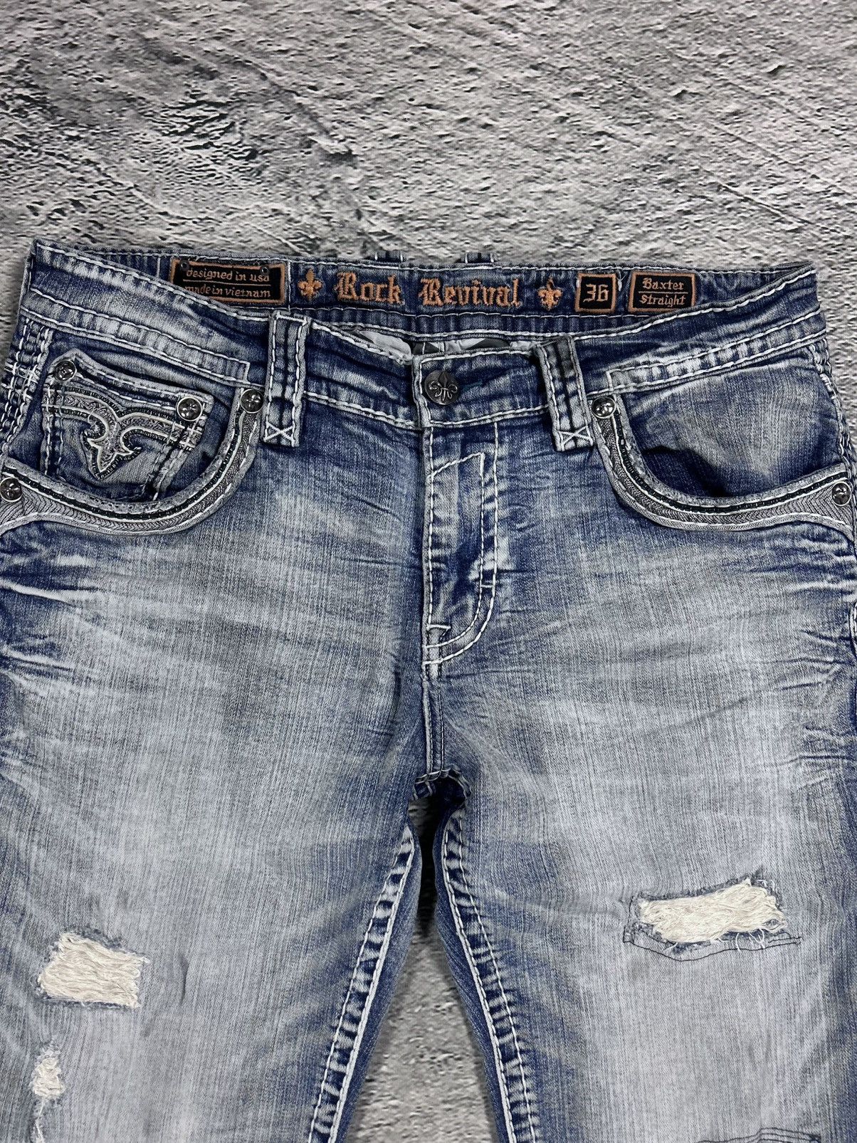 Rock Revival Rock Revival vintage baby blue jeans Y2K straight jamon Size US 36 / EU 52 - 7 Thumbnail