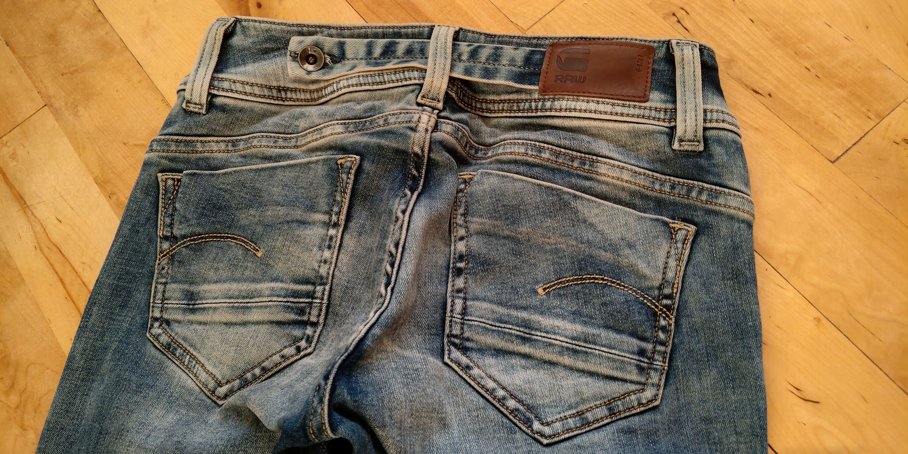 G-Star Flared Bootcut Skinny Stacked Pants Bell Bottom Denim 27 Size US 27 - 3 Thumbnail