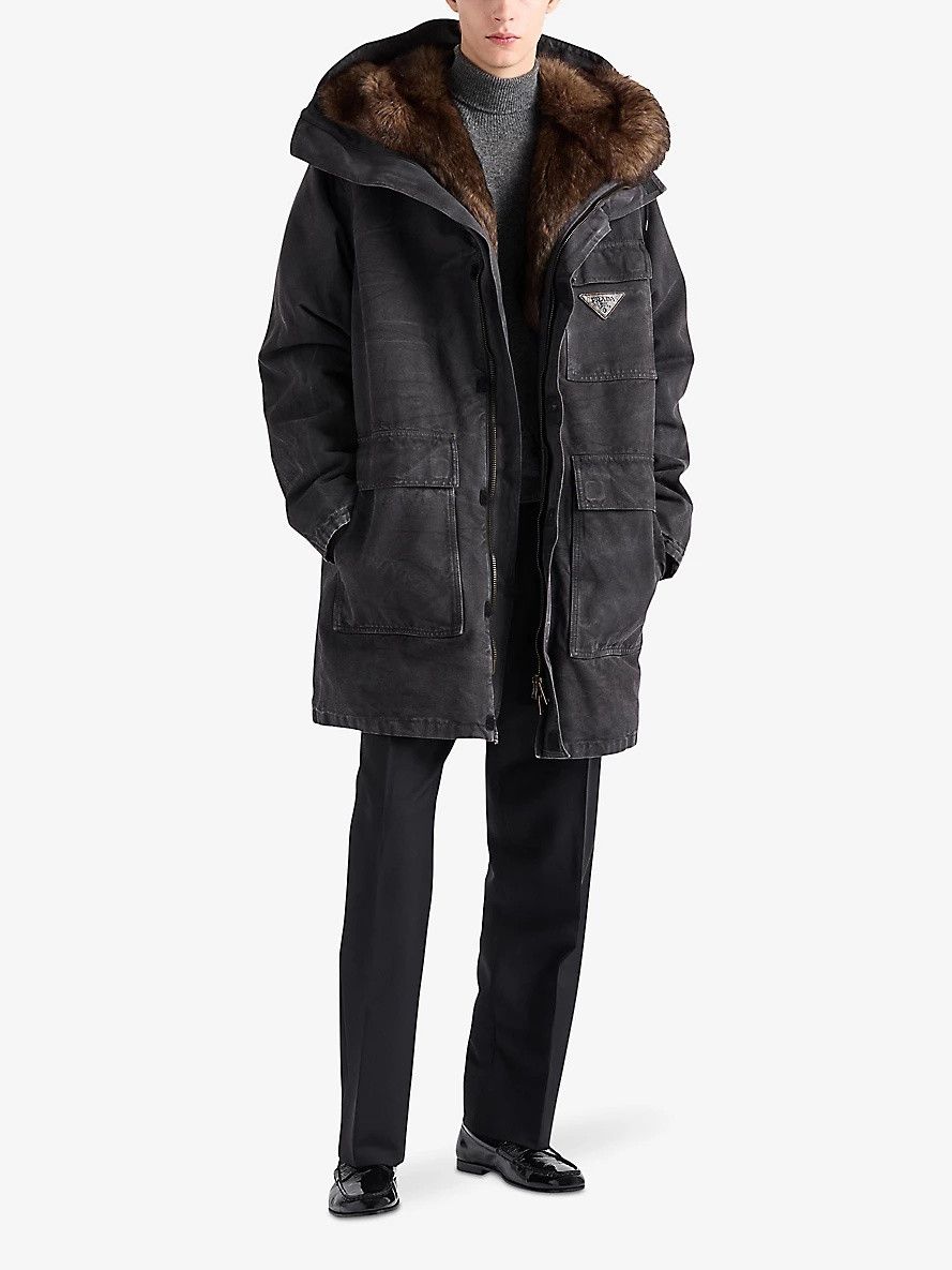 Prada o1bcso1str1025 Canvas Jacket in Black Size US L / EU 52-54 / 3 - 2 Thumbnail