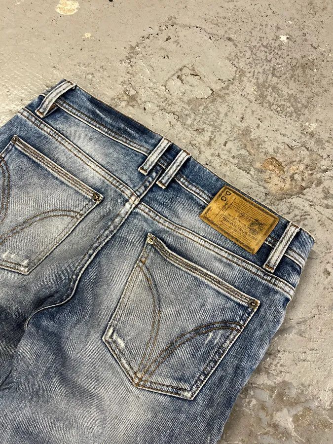 Designer × Dolce & Gabbana × Vintage 2000s Dolce & Gabbana Blue Faded Regular Denim Jeans Size US 32 / EU 48 - 7 Thumbnail