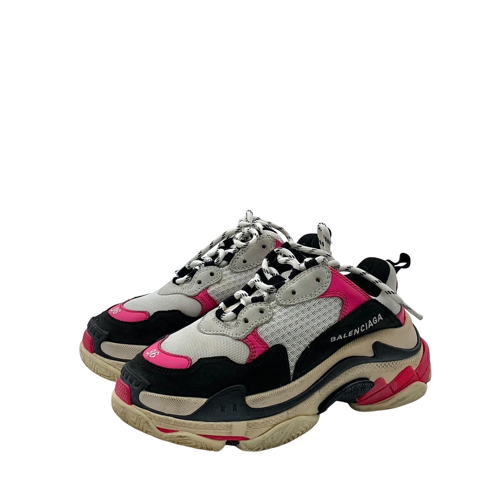 Balenciaga Balenciaga Pink Mesh Triple S Sneakers EU 36 Size US 6 / IT 36 - 1 Thumbnail