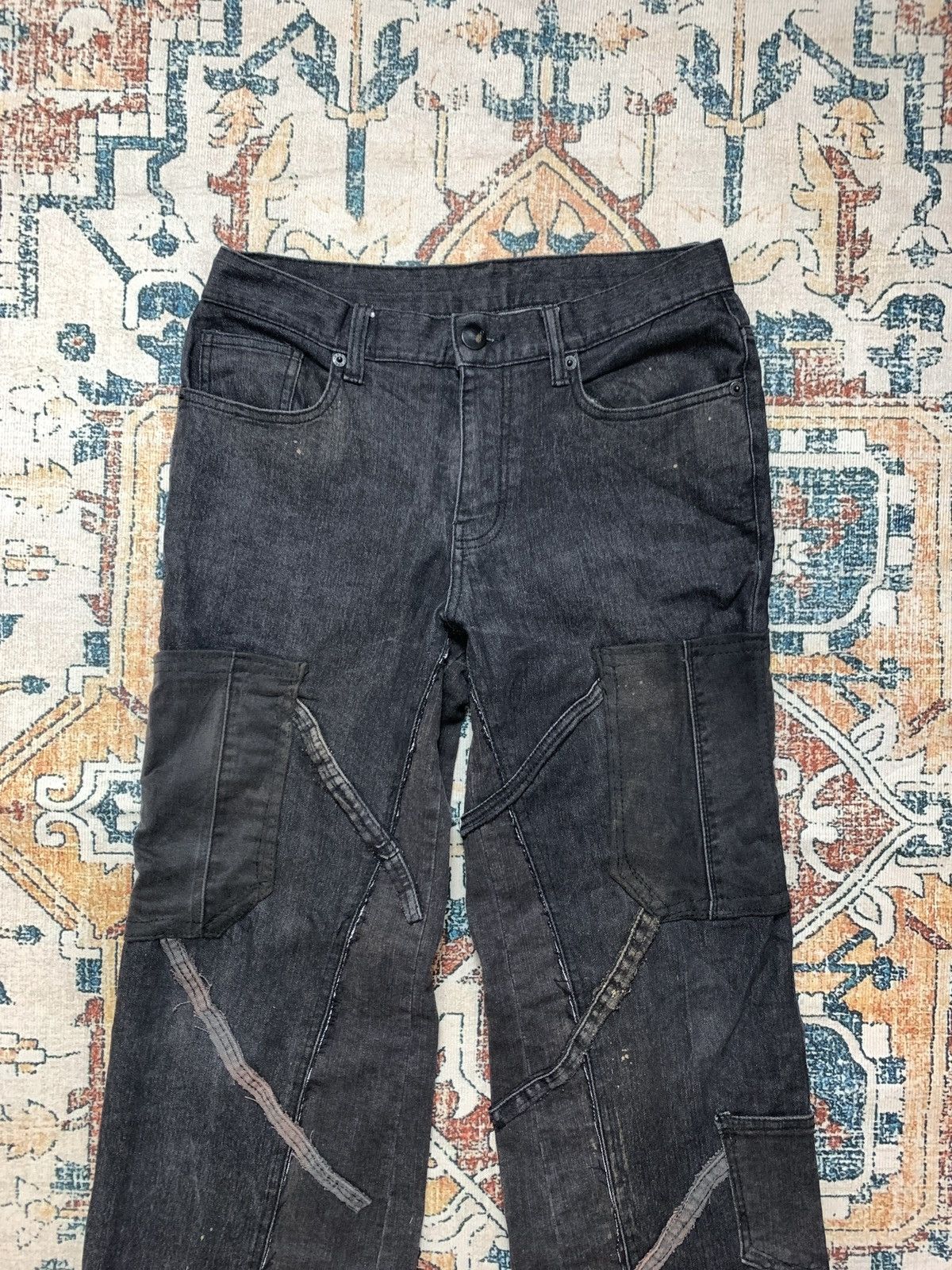 If Six Was Nine Reconstructed Flared Denim Pants Size US 32 / EU 48 - 2 Thumbnail