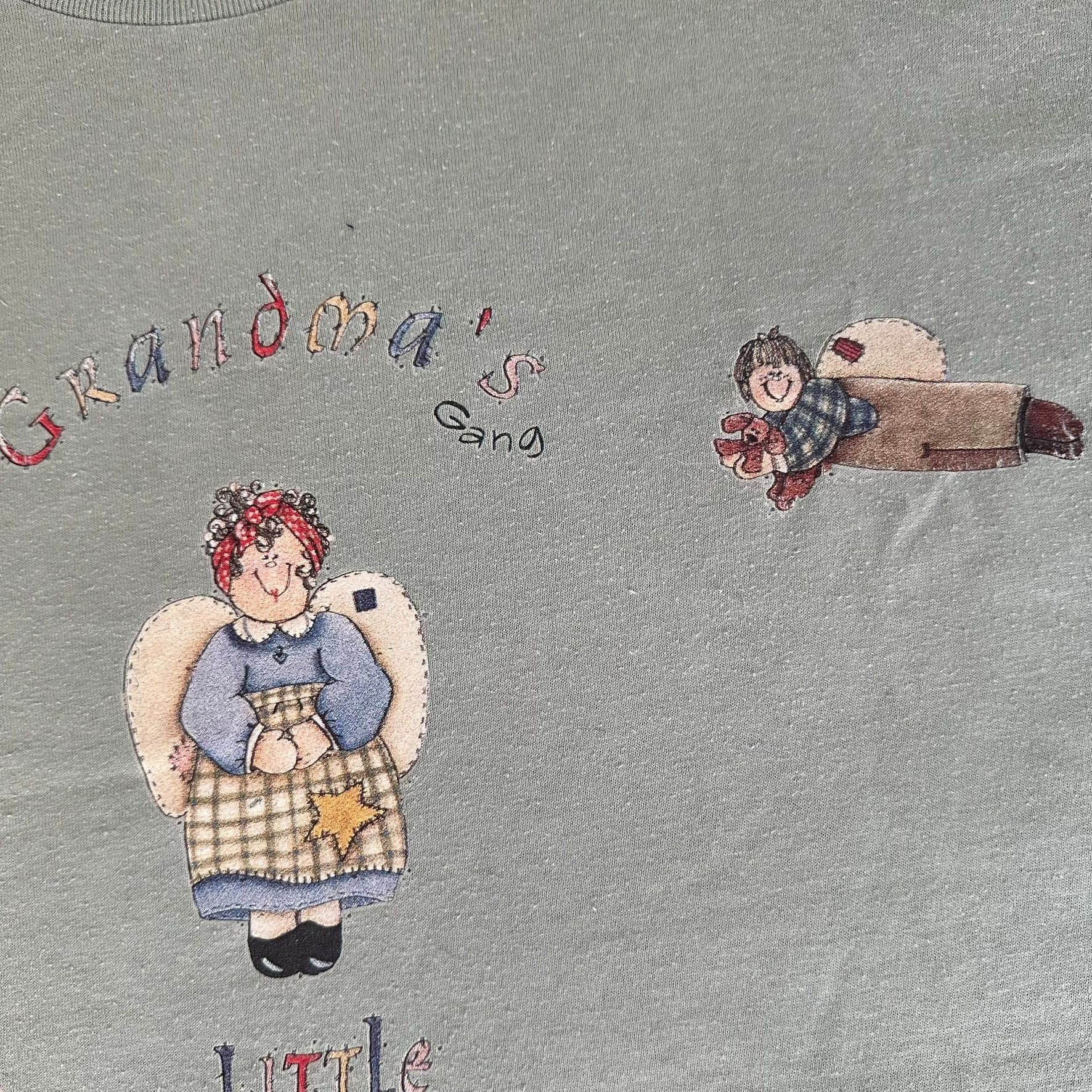Hanes Vintage Grandmas Little Angels Doll T-Shirt Cottagecore Ugly Size US L / EU 52-54 / 3 - 4 Thumbnail