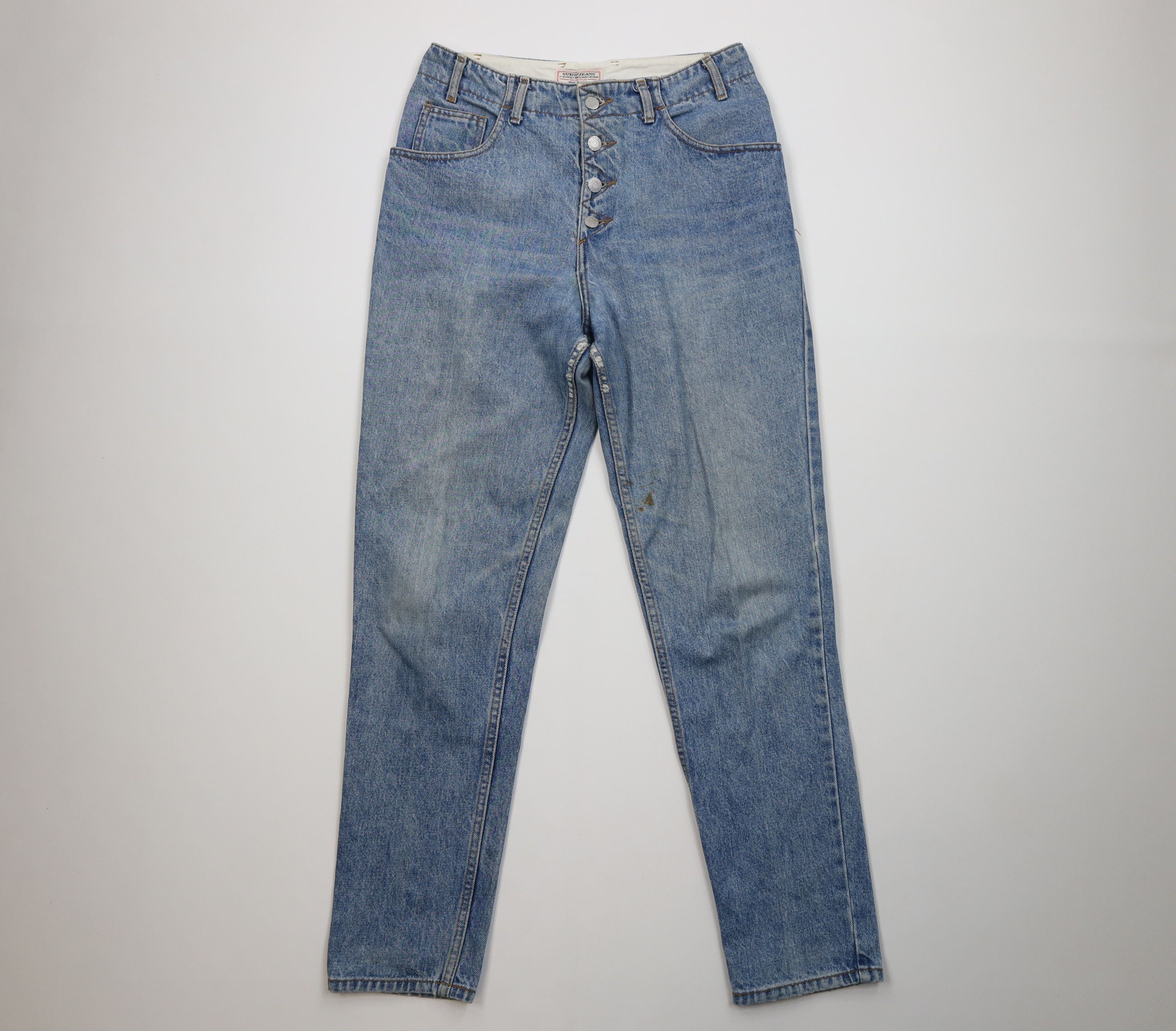 Guess Vintage 90s Guess Fly Tapered Leg Denim Jeans Blue USA Size US 30 / EU 46 - 1 Thumbnail