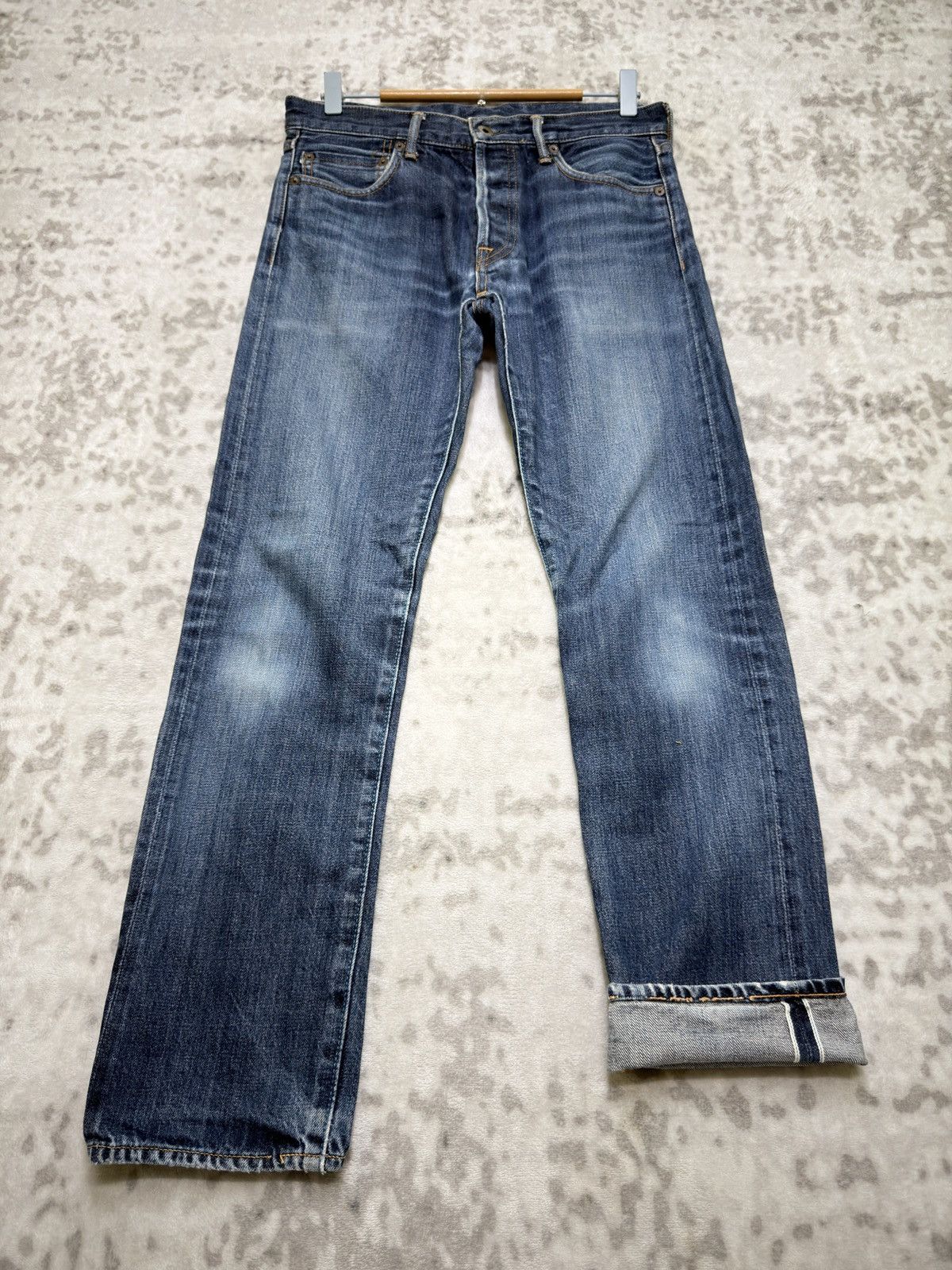 Japan Blue Japan Blue Jeans Selvedge Slim Fit Washed Whiskered Jeans Size US 29 - 1 Thumbnail