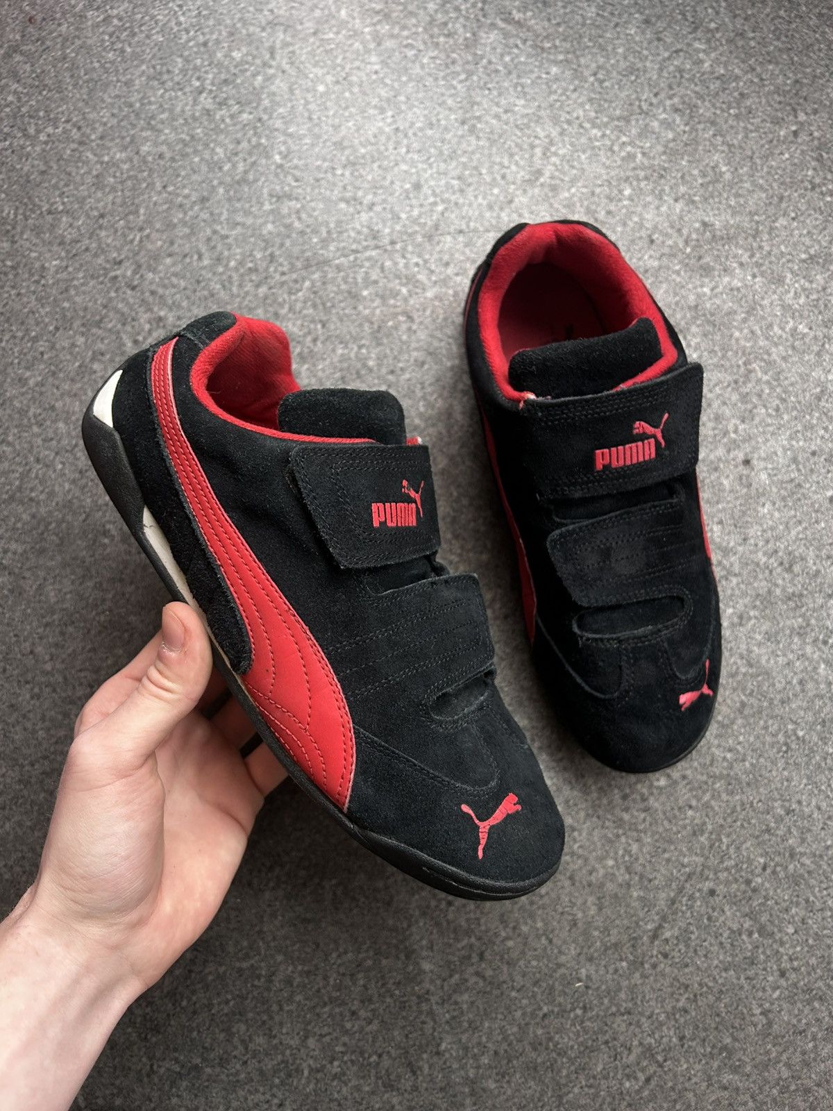 Puma × Vintage Vintage Puma SpeedCat Suede Low Top Velcro Sneakers Y2K Size US 6 / EU 39 - 1 Thumbnail