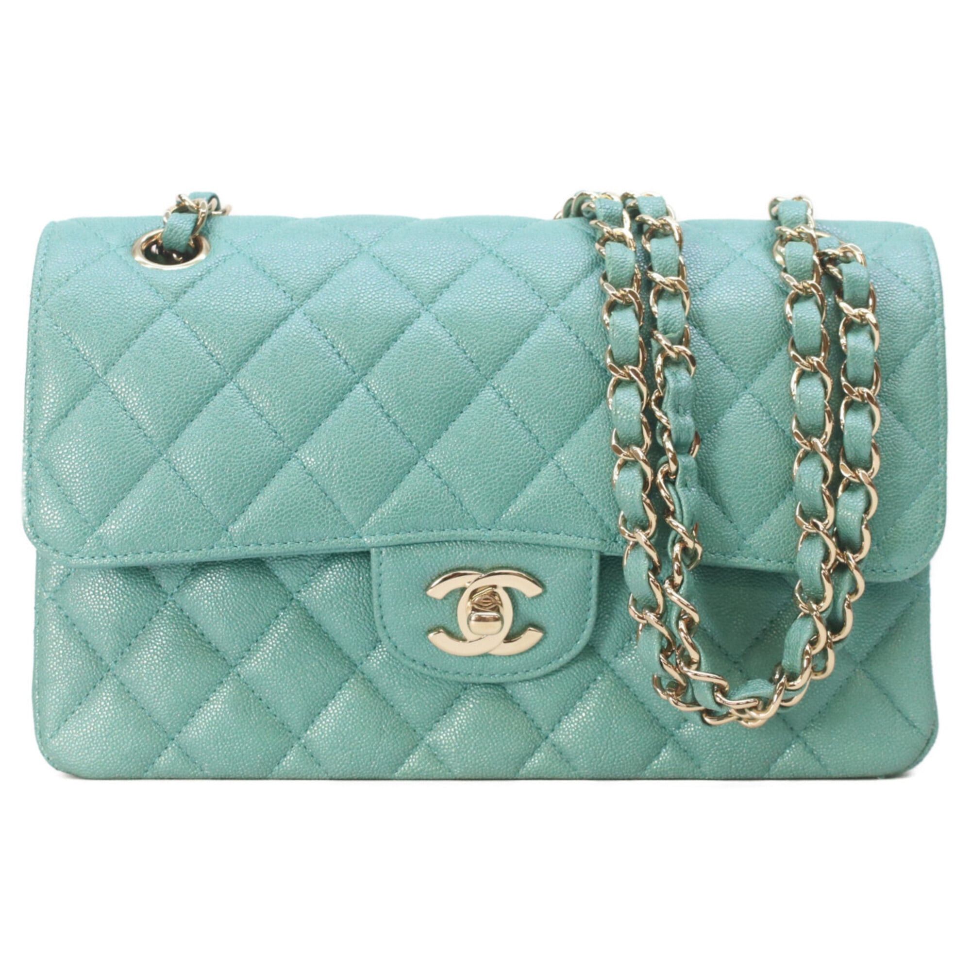 Chanel CHANEL A01113 Caviar Matelassé 23 Shoulder Bag, Green with Gold Hardware, Women's Size ONE SIZE - 1 Thumbnail