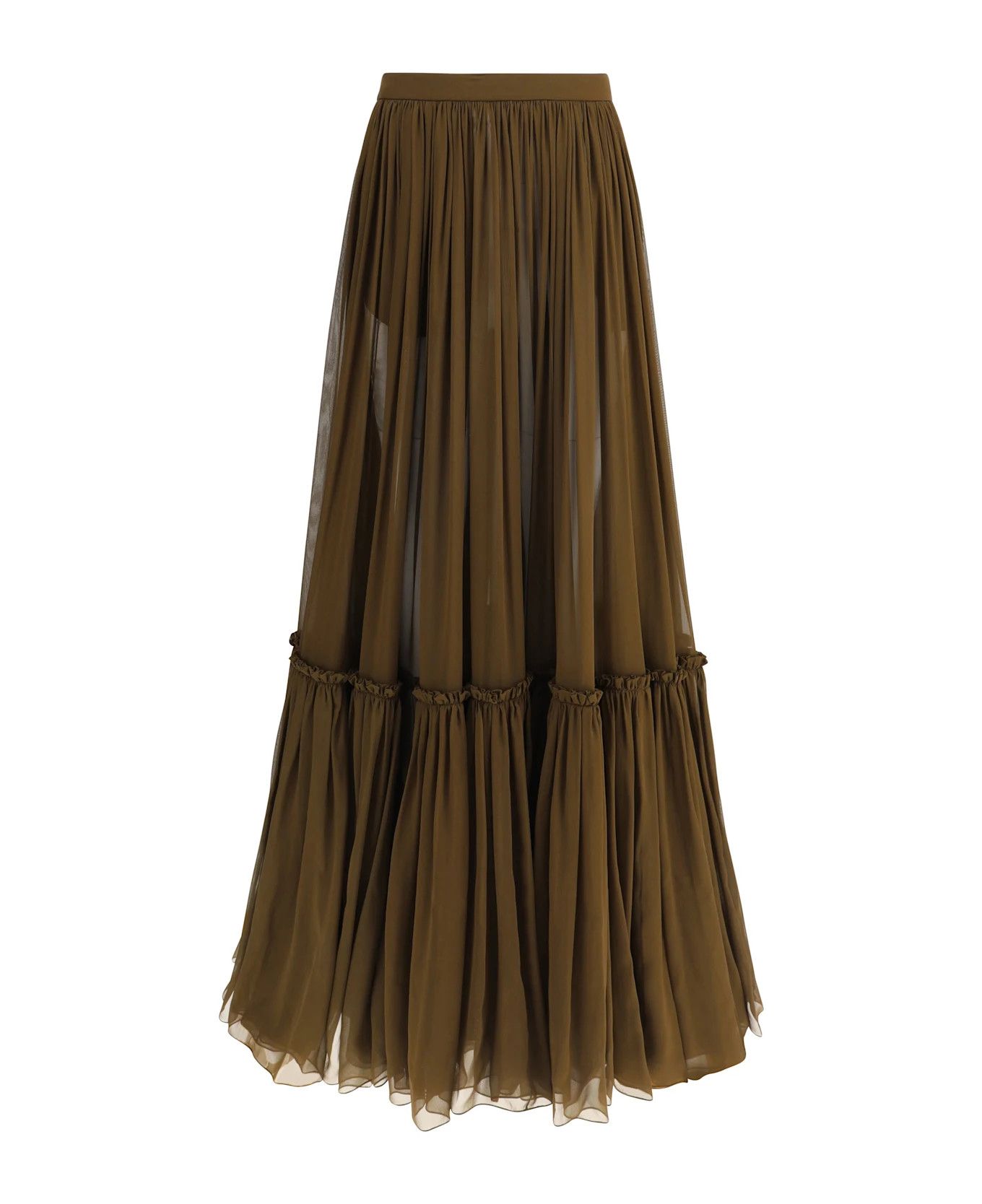 Saint Laurent Paris o1y0126 Maxi Skirt in Brown Size 28" / US 6 / IT 42 - 1 Thumbnail