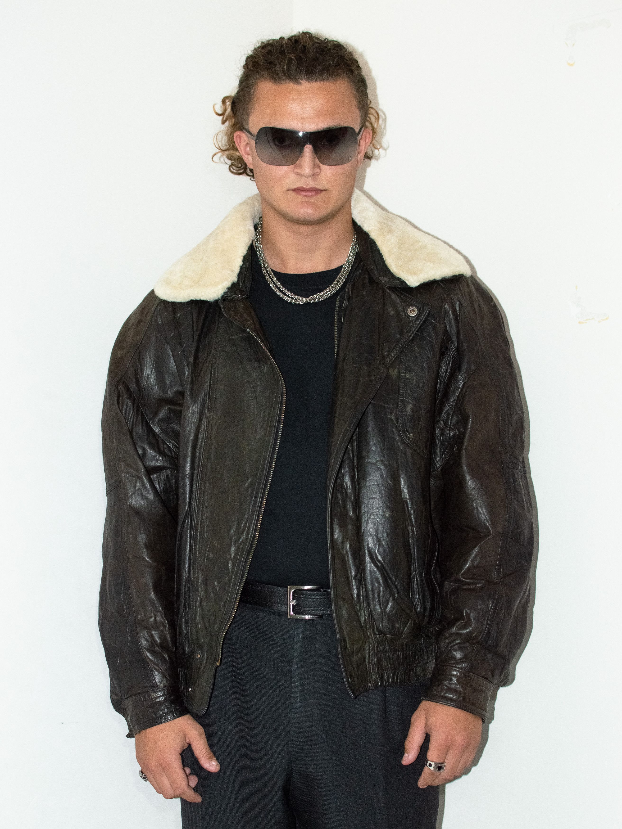 Japanese Brand × Vintage Vintage 80s Oversize Fur Collar Faded Dark Brown Jacket Size US XL / EU 56 / 4 - 2 Thumbnail