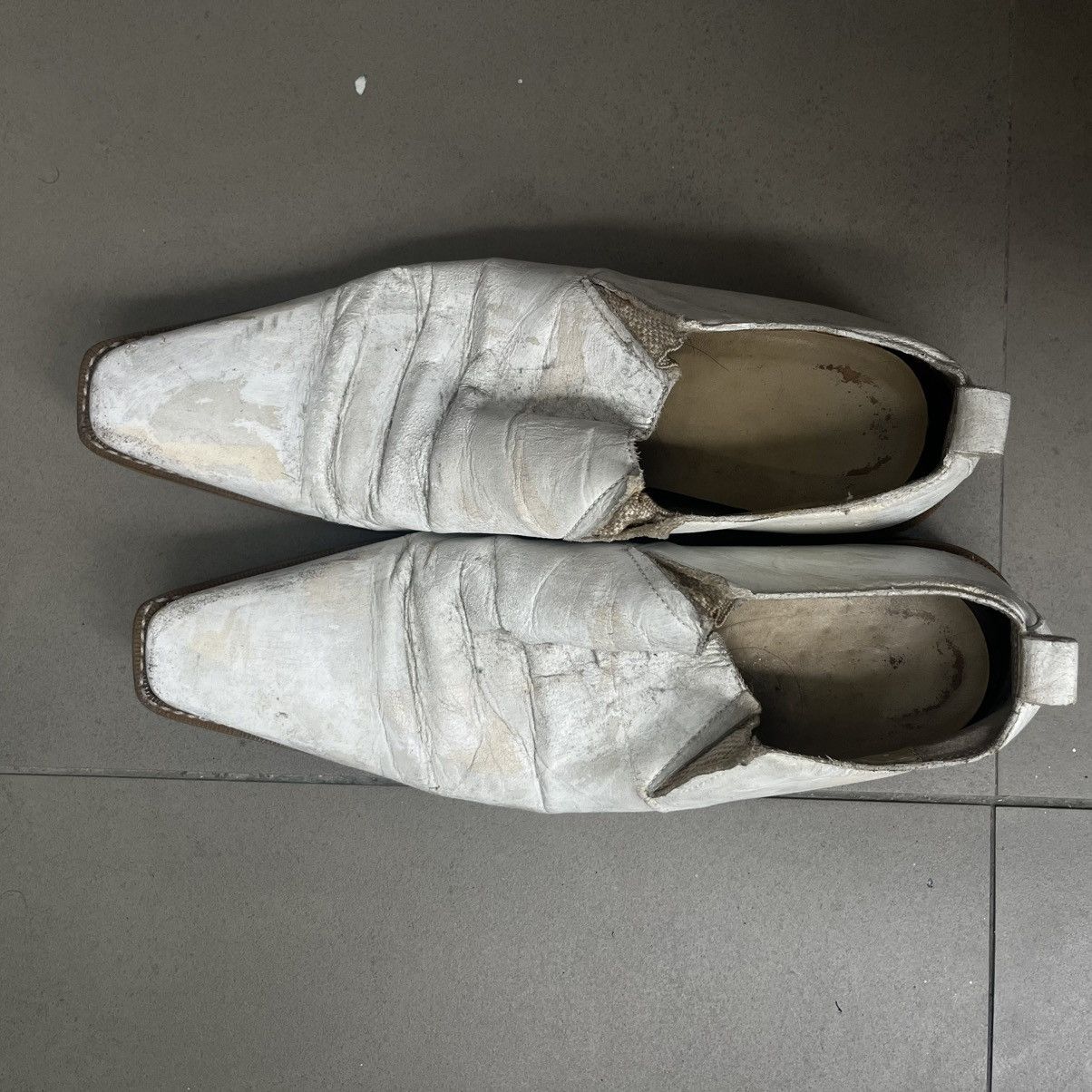 Comme des Garcons COMME des GARCONS Number Print Leather Square Toe Shoes Size US 6.5 / EU 39-40 - 3 Thumbnail