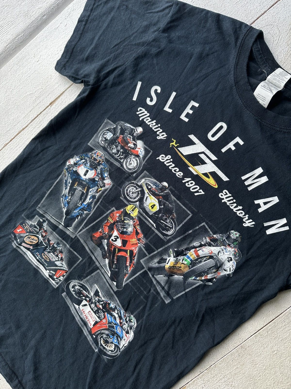 Vintage 🚨Racing T-shirt Isle of Man Vintage Big Logo 2 Side Size US S / EU 44-46 / 1 - 5 Thumbnail