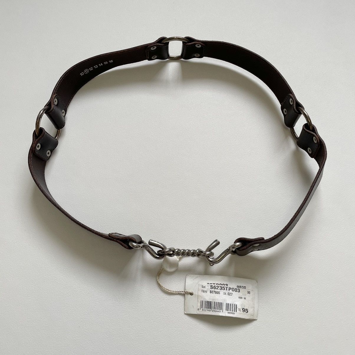 Maison Margiela A/W 06 Brown Leather ‘Bondage Belt’ Size 34 - 4 Thumbnail