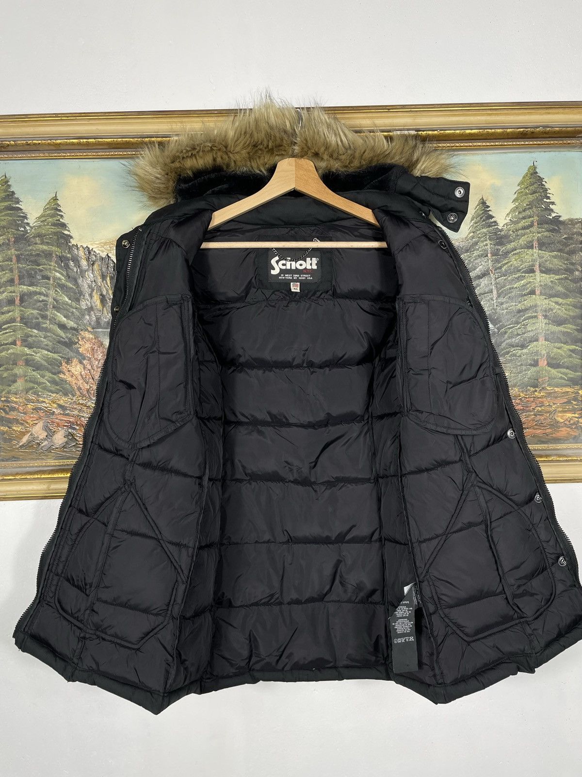 Schott Schott Puffer Black Coat Parka Winter Warm Outdoor Gorpcore Size XS / US 0-2 / IT 36-38 - 9 Thumbnail