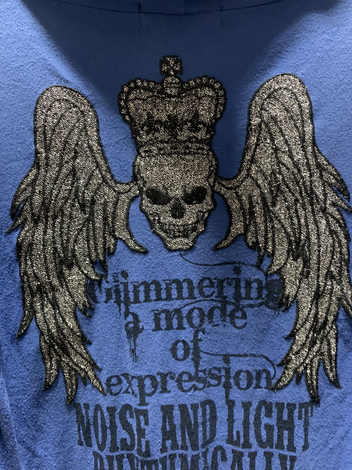 If Six Was Nine Y2k Dig Deep poem Cross skull Punk style hood Tee Size US M / EU 48-50 / 2 - 12 Thumbnail