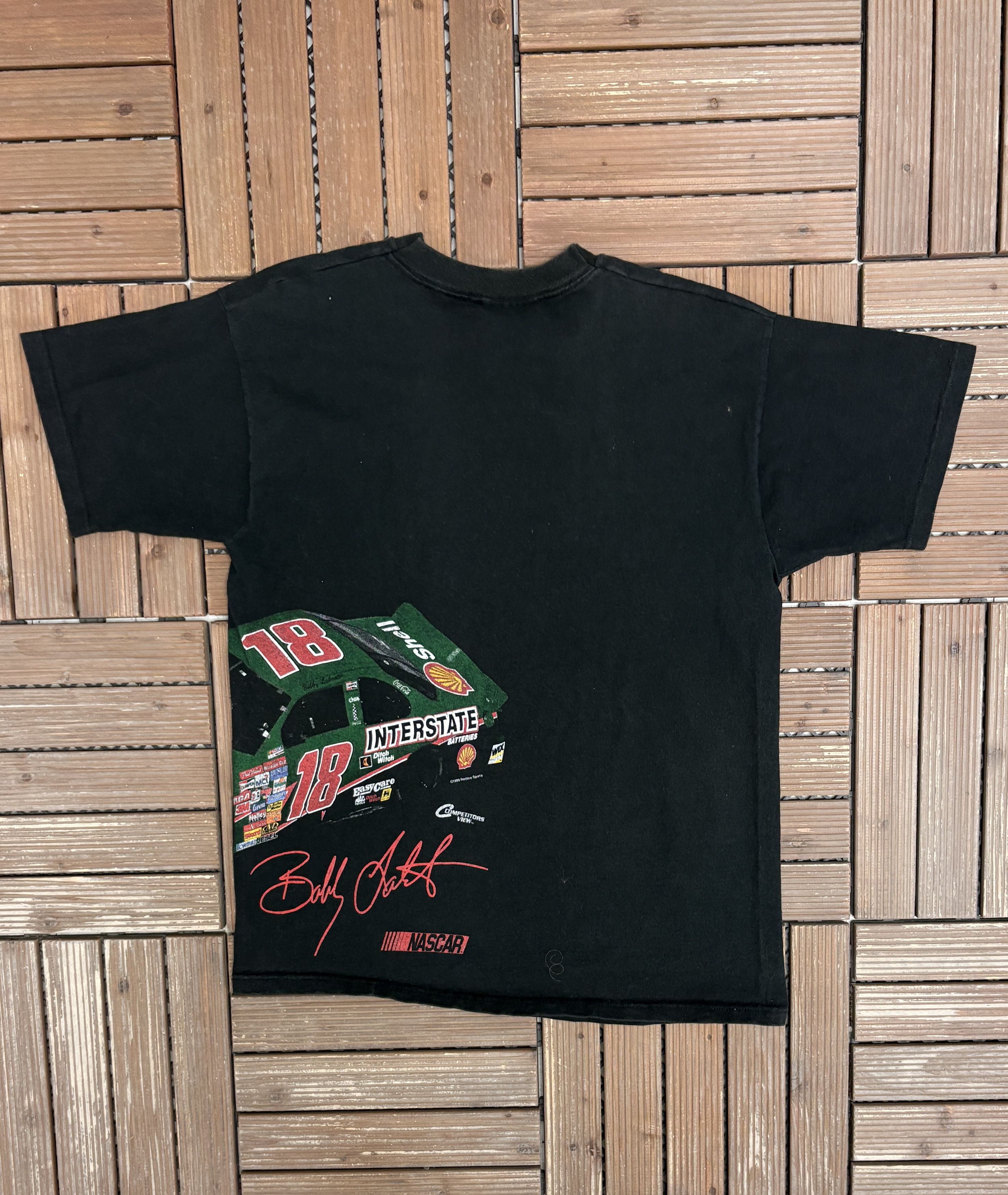Vintage Bobby Labonte Interstate Batteries Vintage Black Tee Size US L / EU 52-54 / 3 - 4 Thumbnail