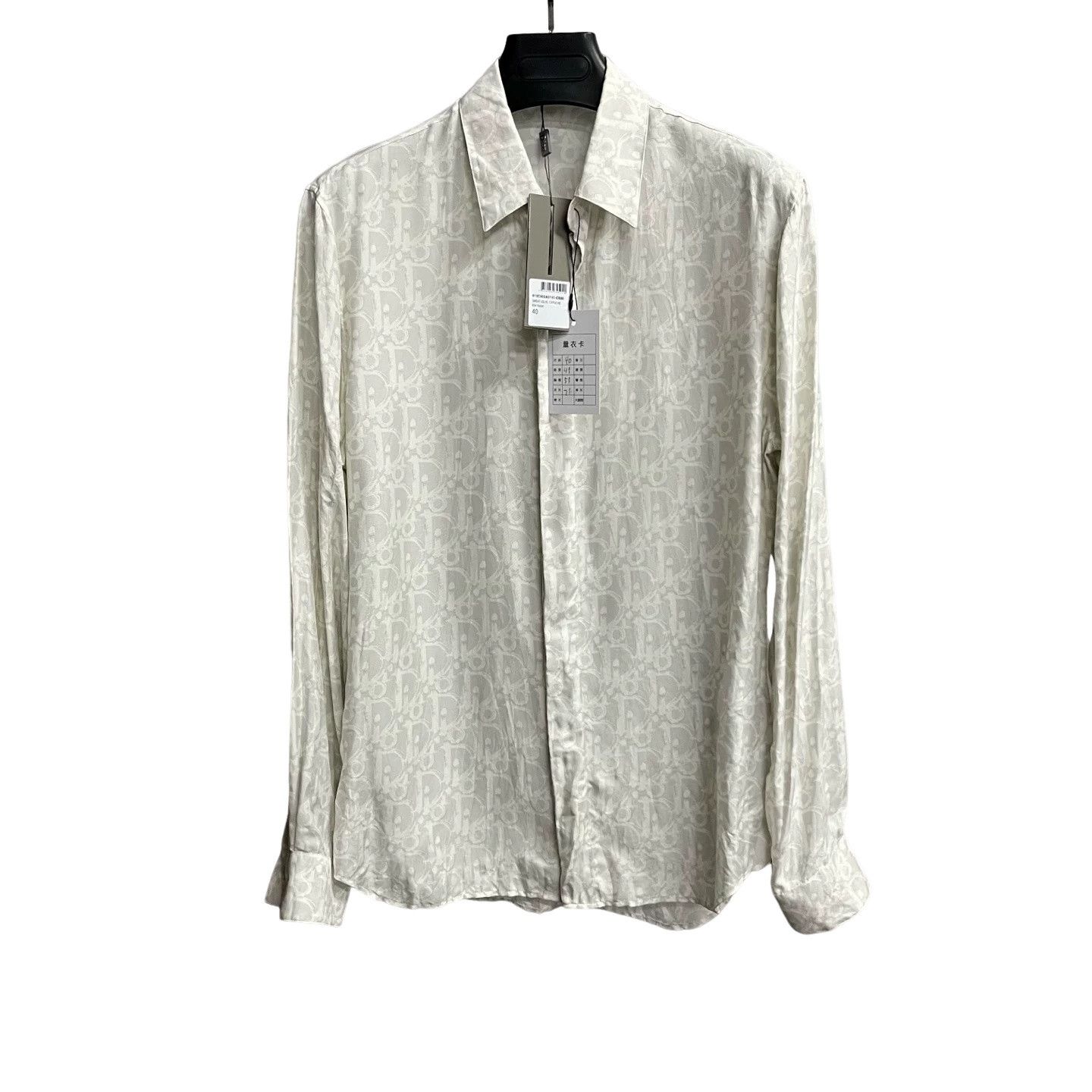 Dior Dior Oblique Print Silk Button Up Shirt 40 Size US M / EU 48-50 / 2 - 1 Thumbnail