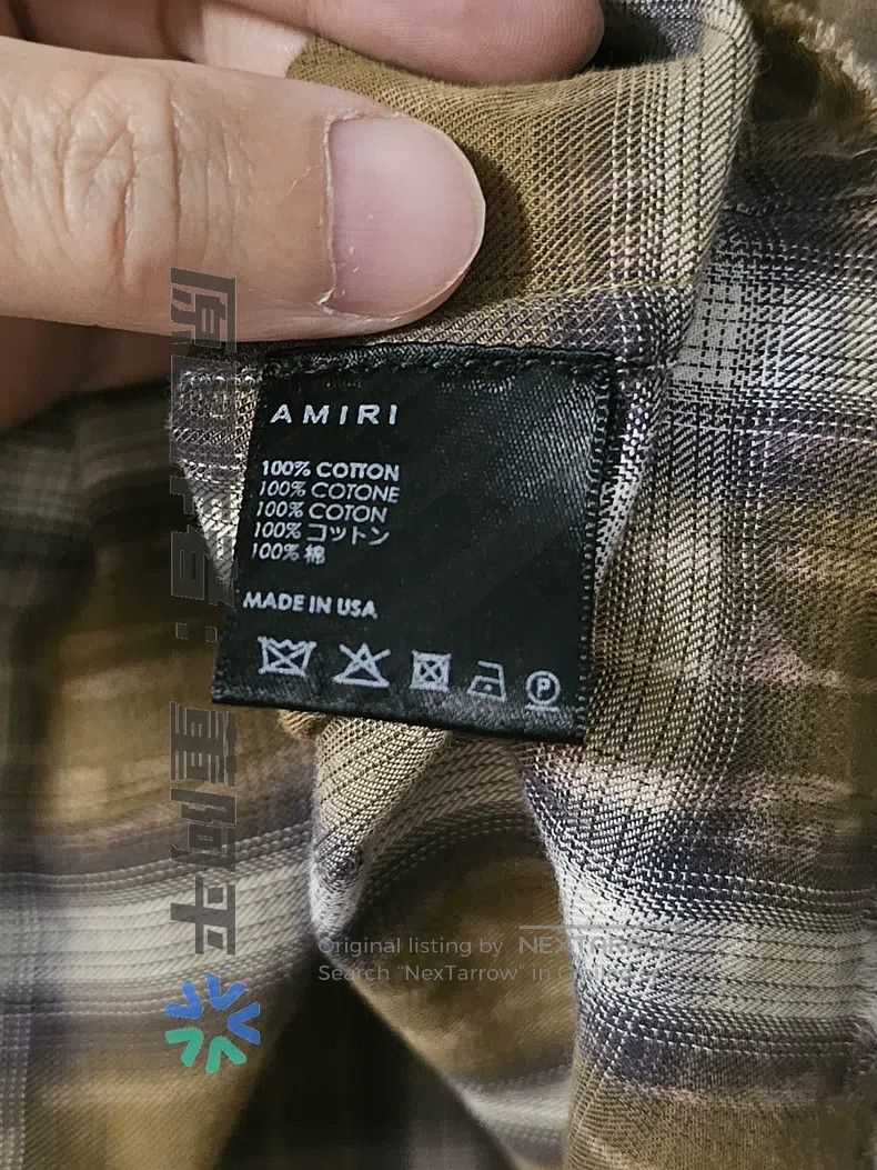 Amiri Amiri Washed plaid fringed shirt Size US M / EU 48-50 / 2 - 7 Thumbnail