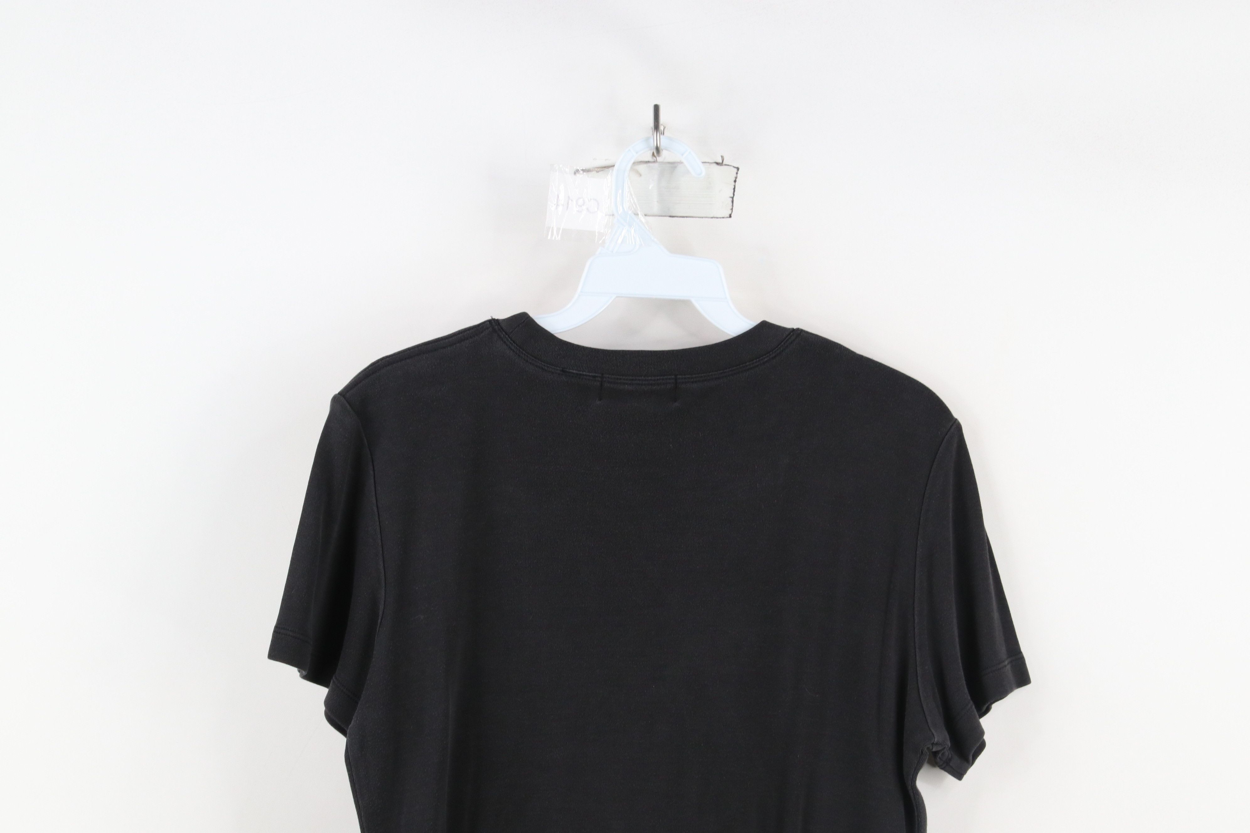 Vintage Vintage 90s Streetwear Blank Silk Short Sleeve T-Shirt Black Size L / US 10 / IT 46 - 11 Thumbnail