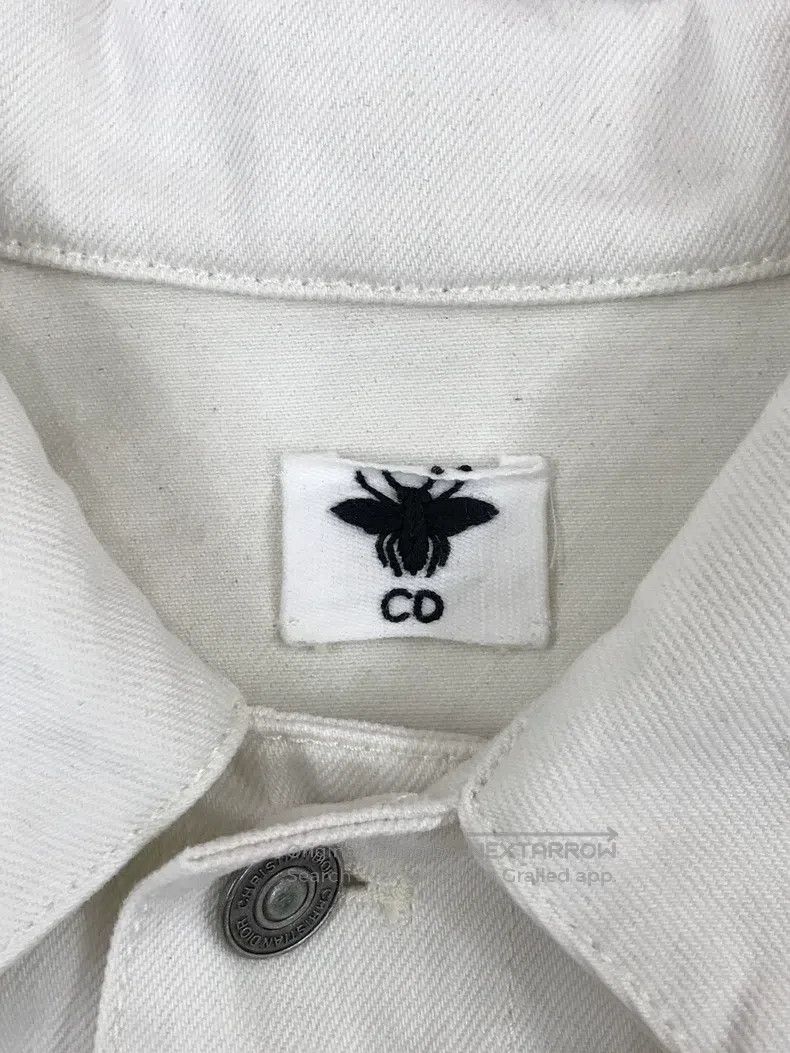 Dior Dior White and beige bee denim jacket Size XS / US 0-2 / IT 36-38 - 5 Thumbnail