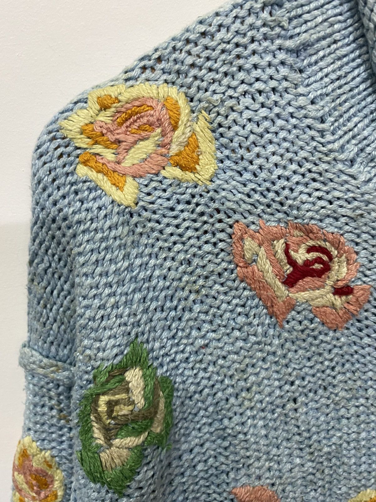 Sonia Rykiel VTG Sonia Rykiel ©️1989 Embroidery Flower Knitwear Sweatshirt Size S / US 4 / IT 40 - 2 Thumbnail