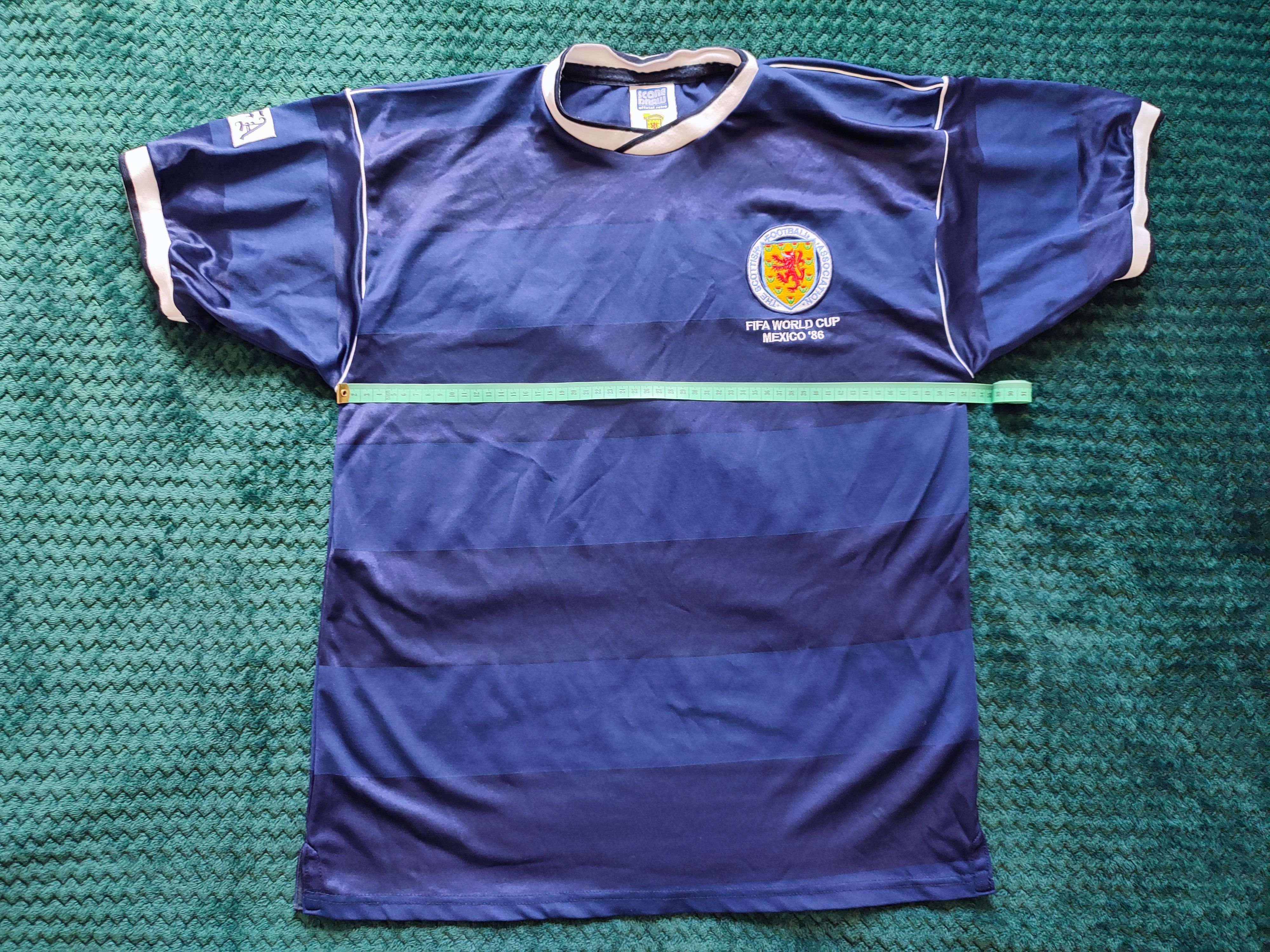 Vintage Scotland Mexico 86 FIFA World Cup Score Draw Soccer Jersey Size US M / EU 48-50 / 2 - 5 Thumbnail