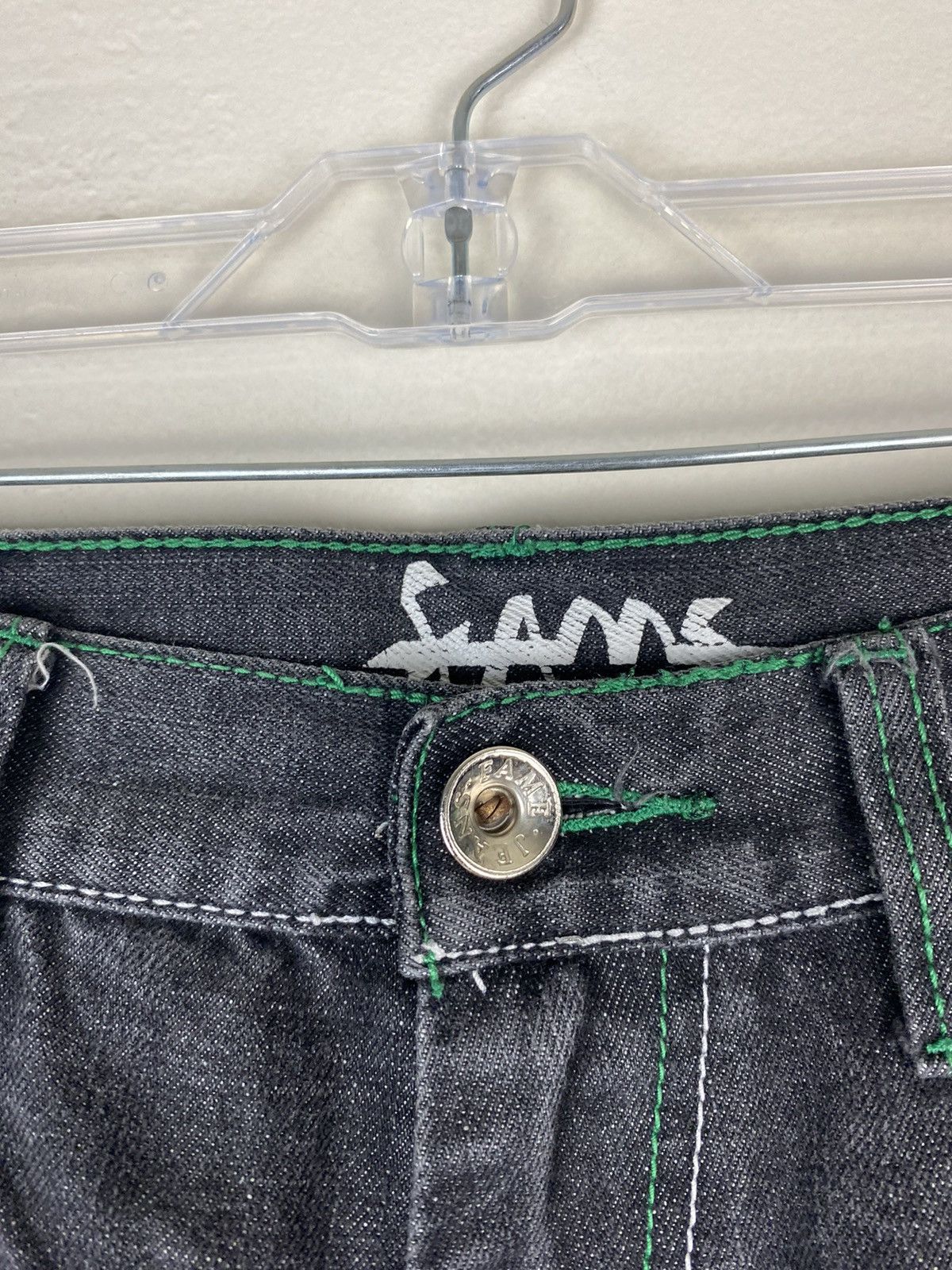 Vintage Fame Baggy Denim Jeans Embroidered Pocket Raw Jeans y2k Size US 34 / EU 50 - 4 Thumbnail