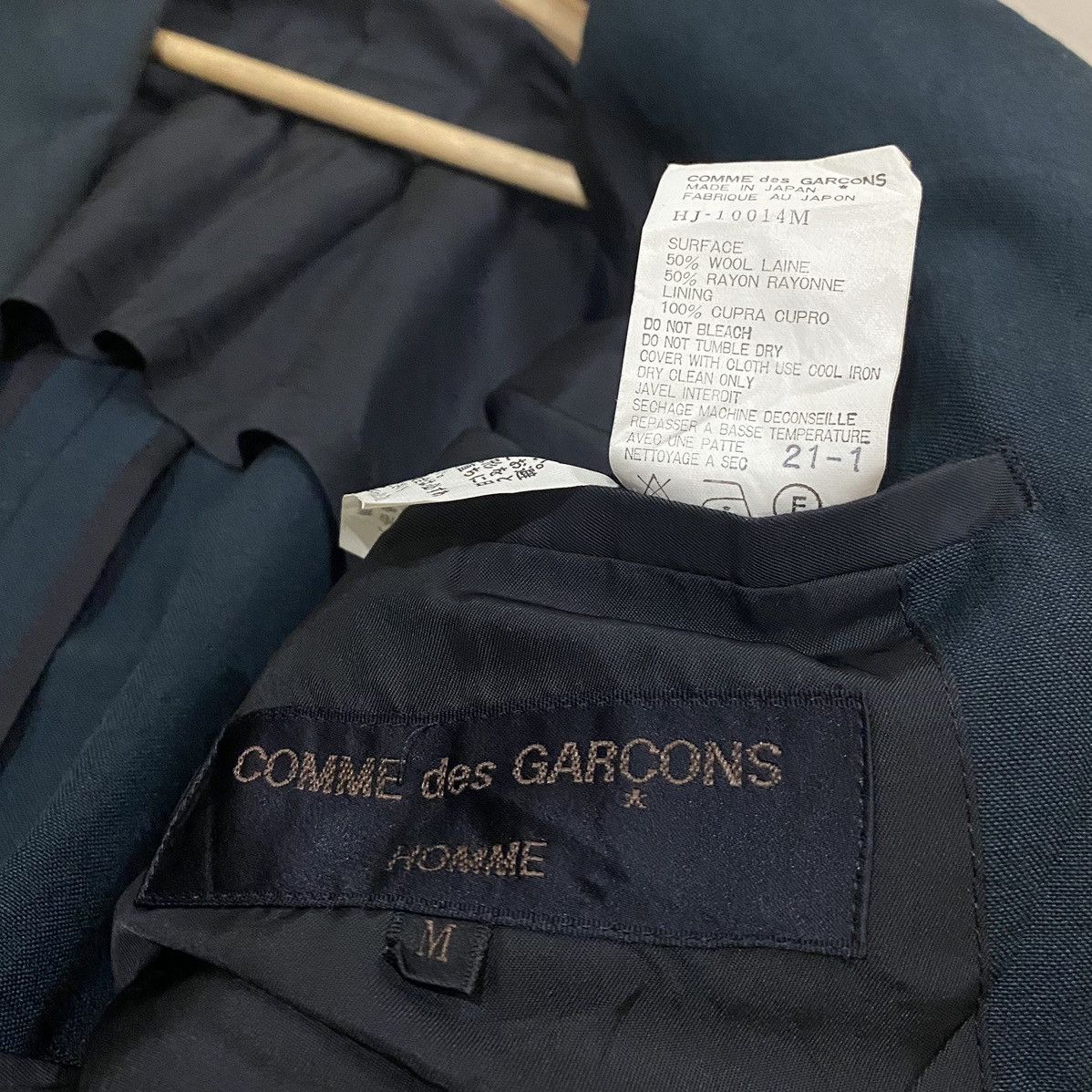 Comme des Garcons Homme × Comme des Garcons Homme Plus × Vintage 🔥VINTAGES CDG AD1994 WOOL RAYON COATS JACKET Size US M / EU 48-50 / 2 - 6 Thumbnail