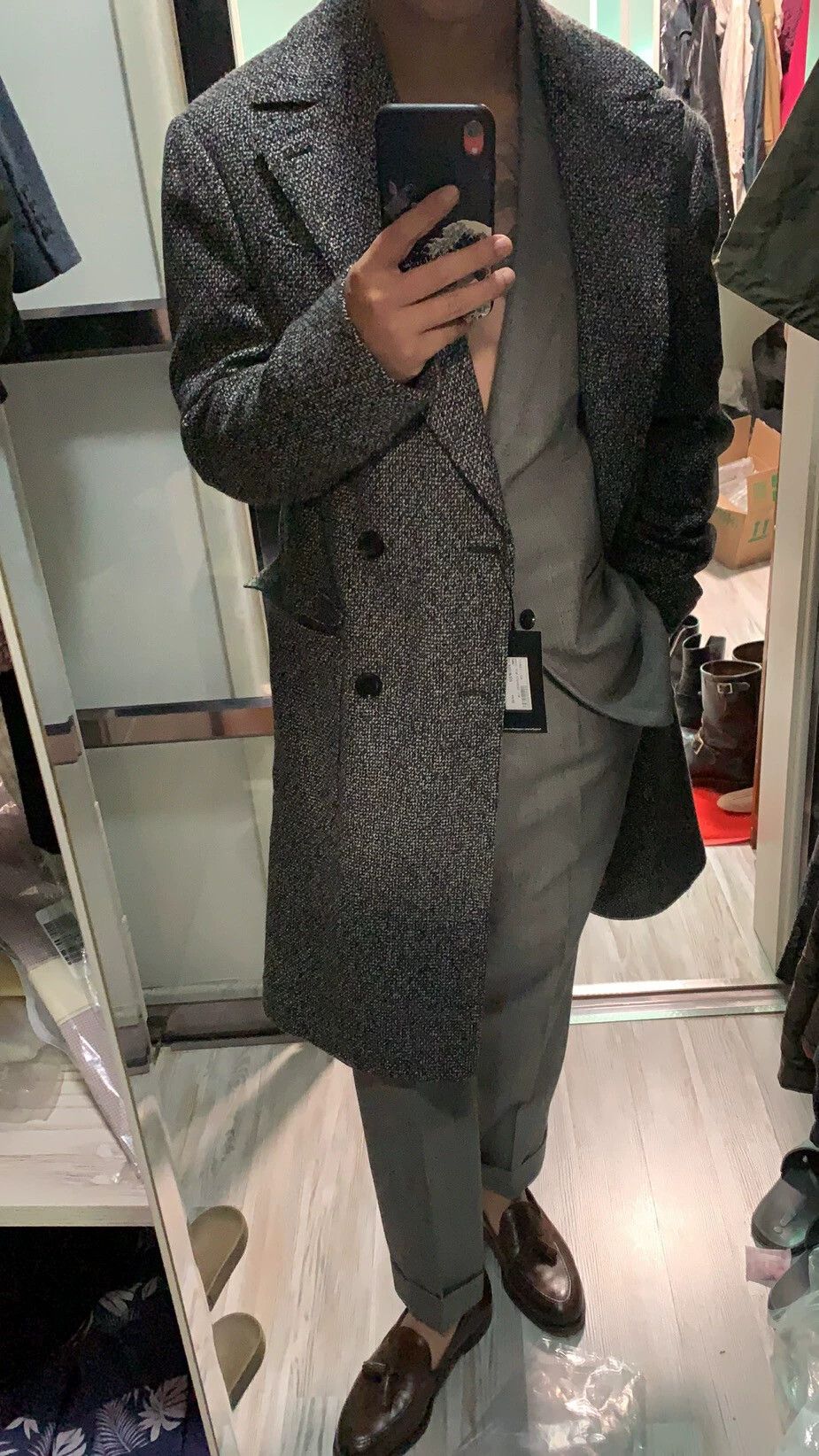 Ring Jacket Ring Jacket Coat 46 B&W Snowflake 80W 10C 10Camel Size US S / EU 44-46 / 1 - 9 Thumbnail
