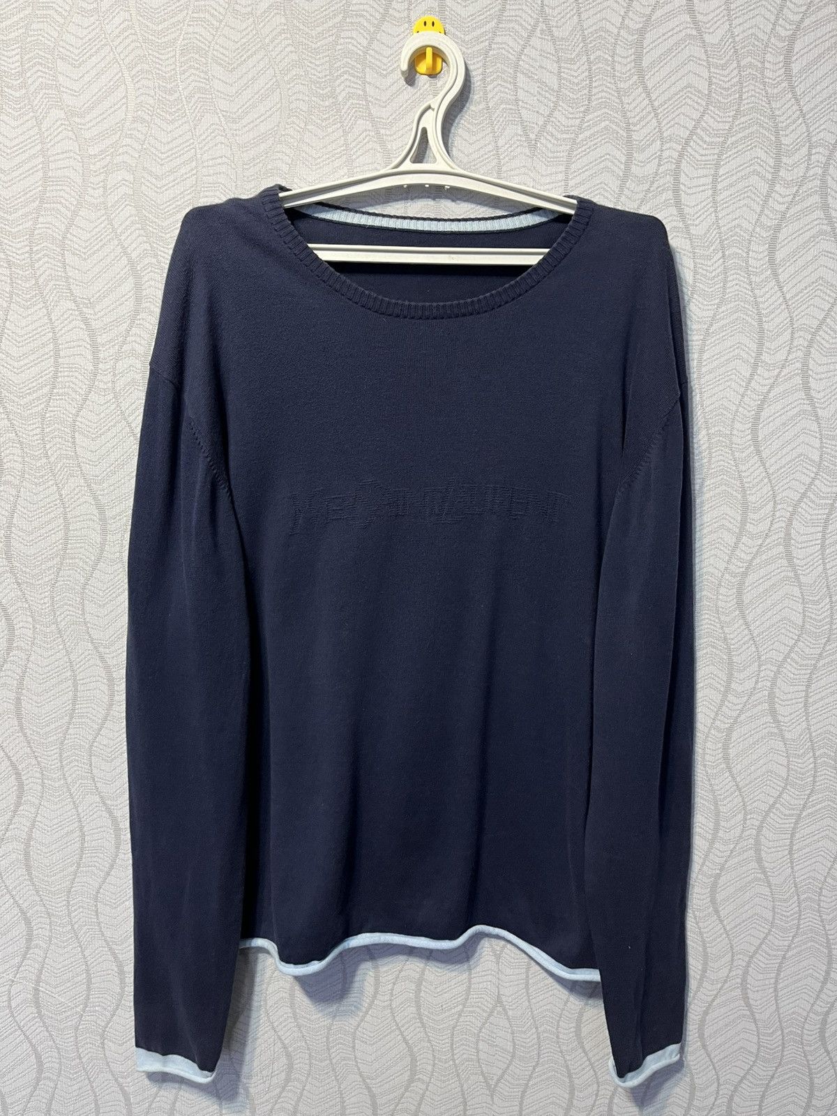 Yves Saint Laurent Yves Saint Laurent Vintage Knit Pullover YSL Big Logo Size L Size US L / EU 52-54 / 3 - 2 Thumbnail