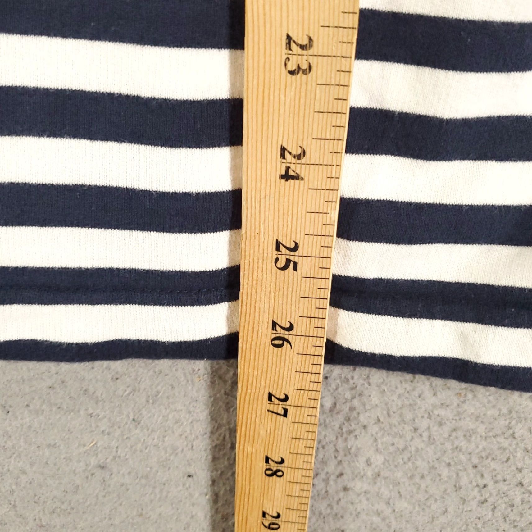 Anne Klein Anne Klein Top Womens 1X Striped Boat Neck Nautical Drawstring Hem Button Accent Size XL / US 12-14 / IT 48-50 - 3 Thumbnail