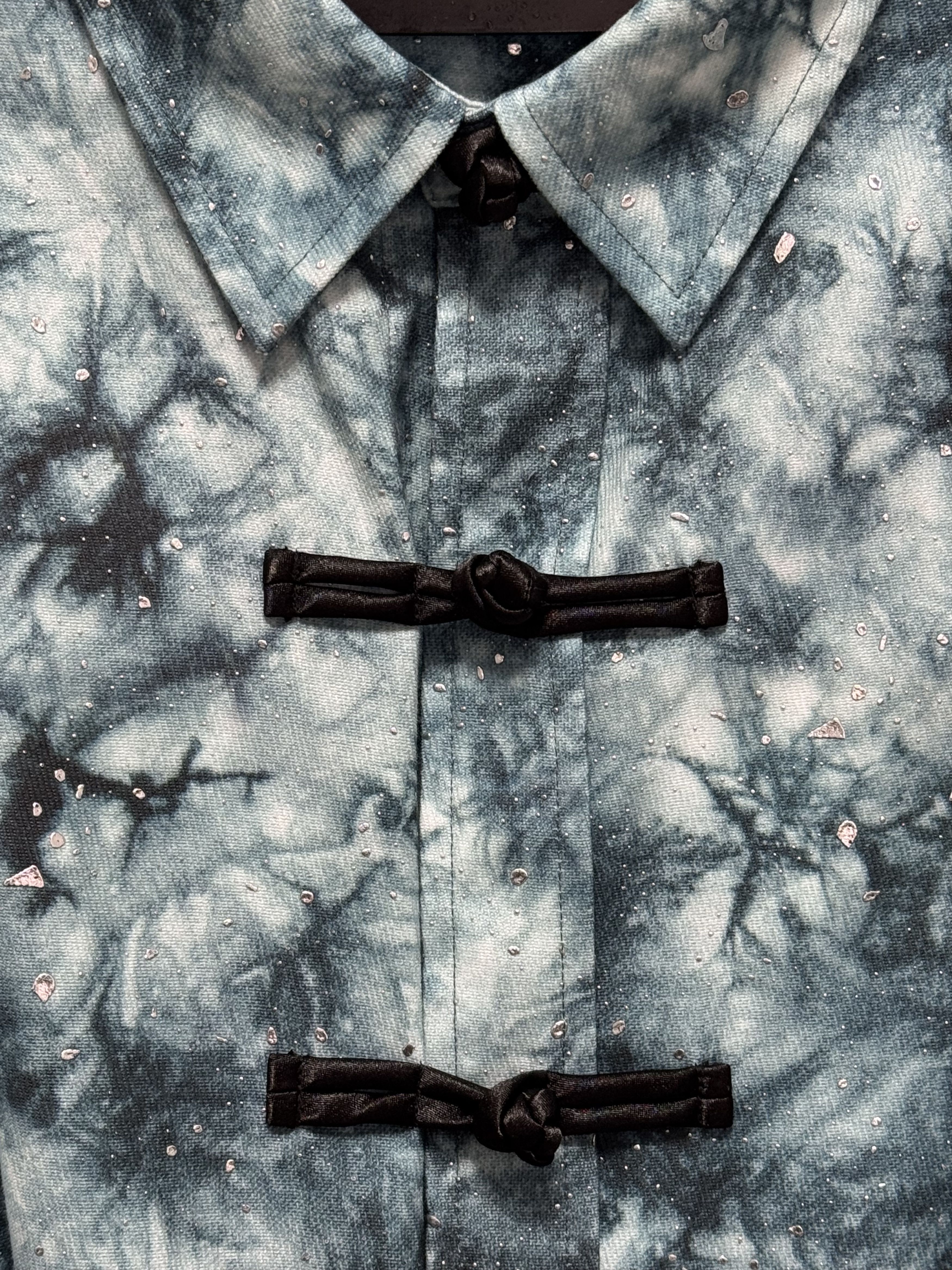 CLOT Clot Jade Tie-Dye Silver Paint Chinese Shirt Sz XL Size US XL / EU 56 / 4 - 2 Thumbnail