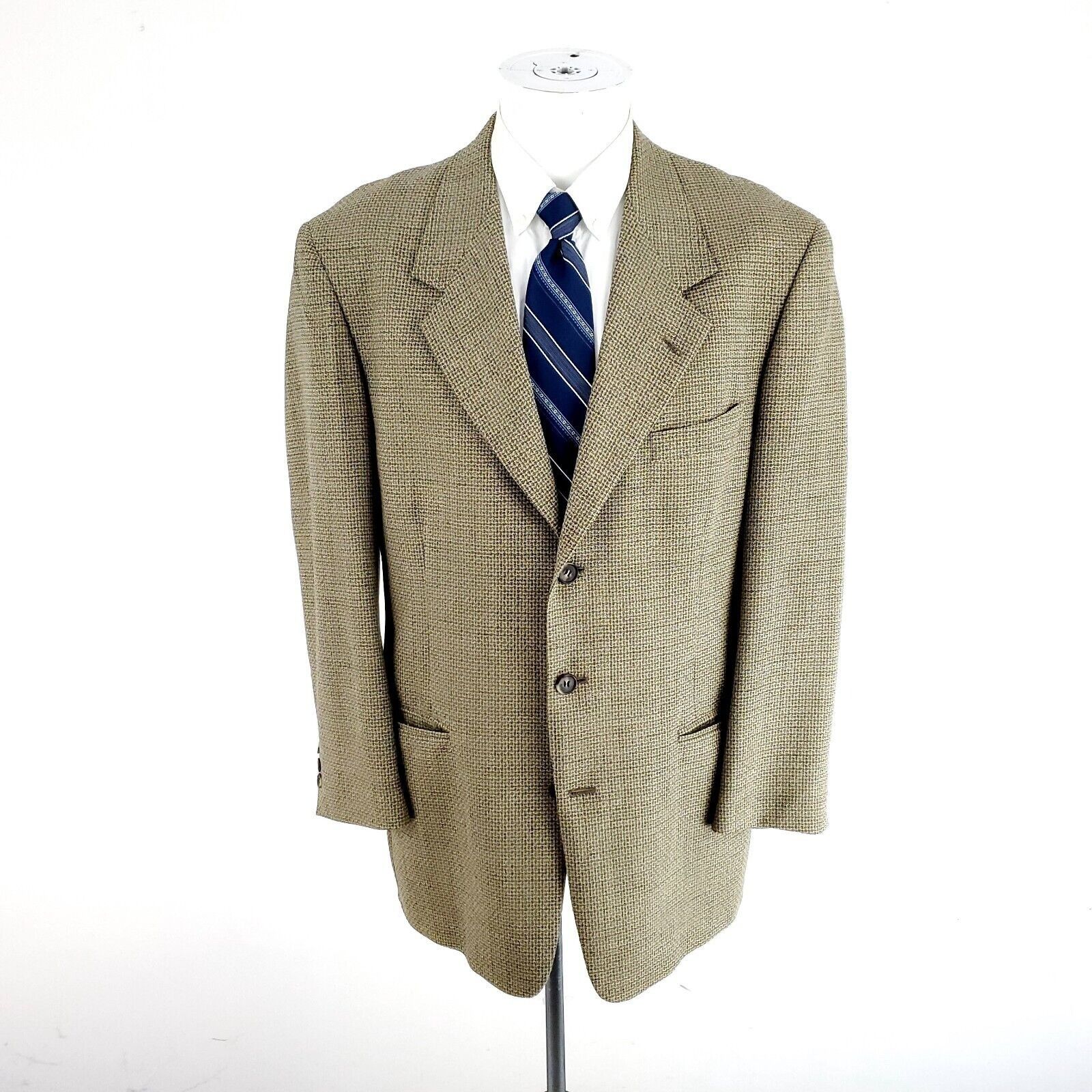 Pierre Cardin Pierre Cardin Tweed Textured Wool 3 Button Sport Coat 40R Ta Size 40R - 3 Thumbnail