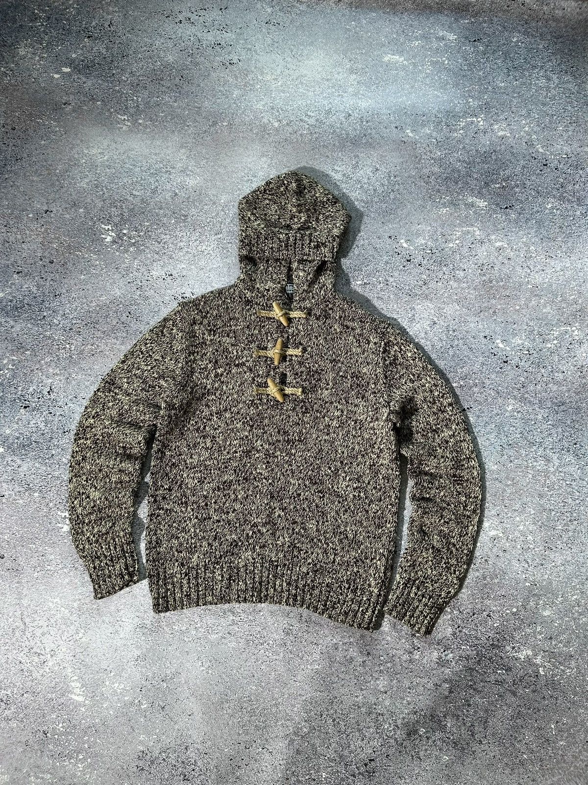 image of Vintage Polo Ralph Laurent Hooded Sweater Cotton 90’S in Brown, Men's (Size Large)