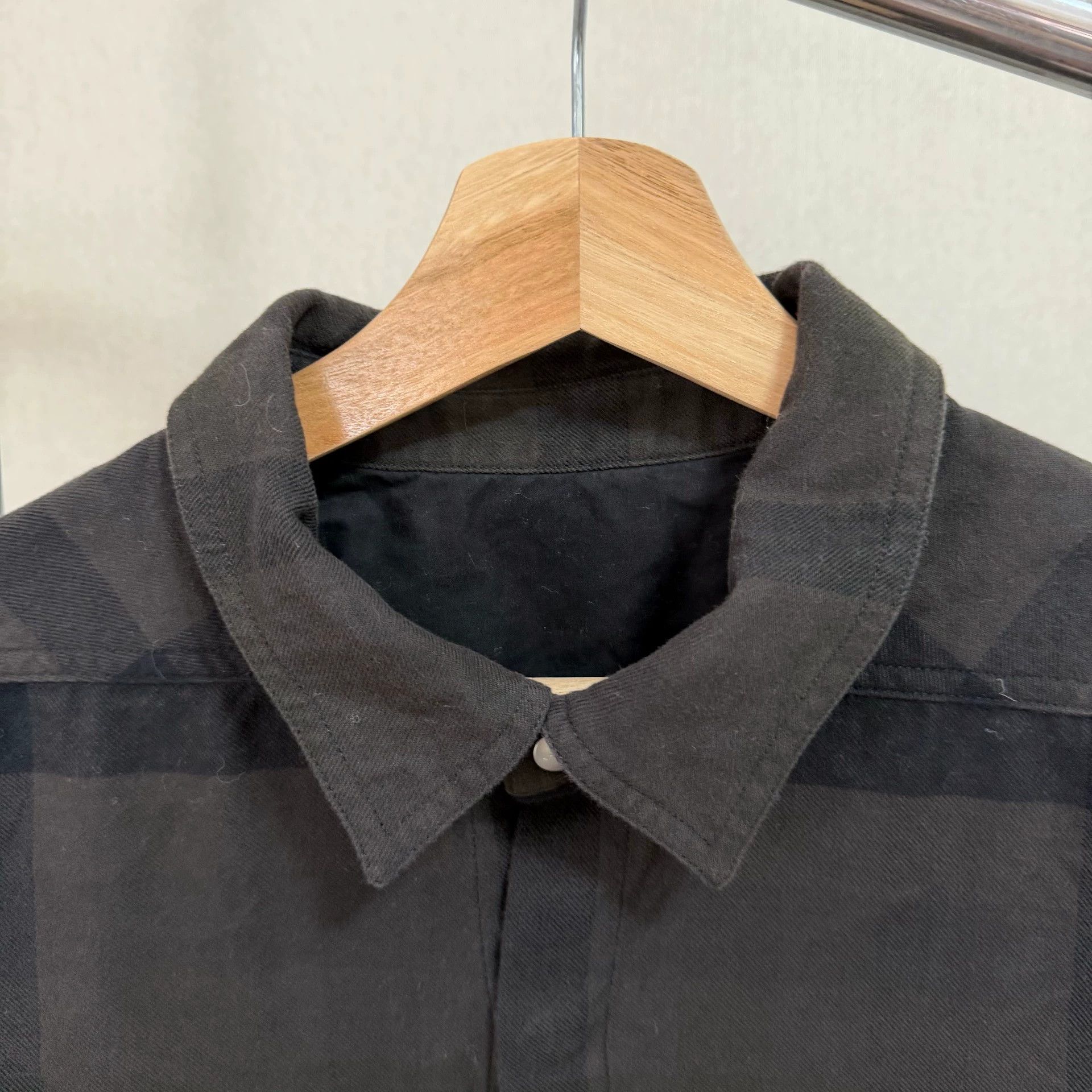 Rick Owens RICK OWENS Check Pointed Collar CP LS Shirt Men's Brown L Size US L / EU 52-54 / 3 - 3 Thumbnail