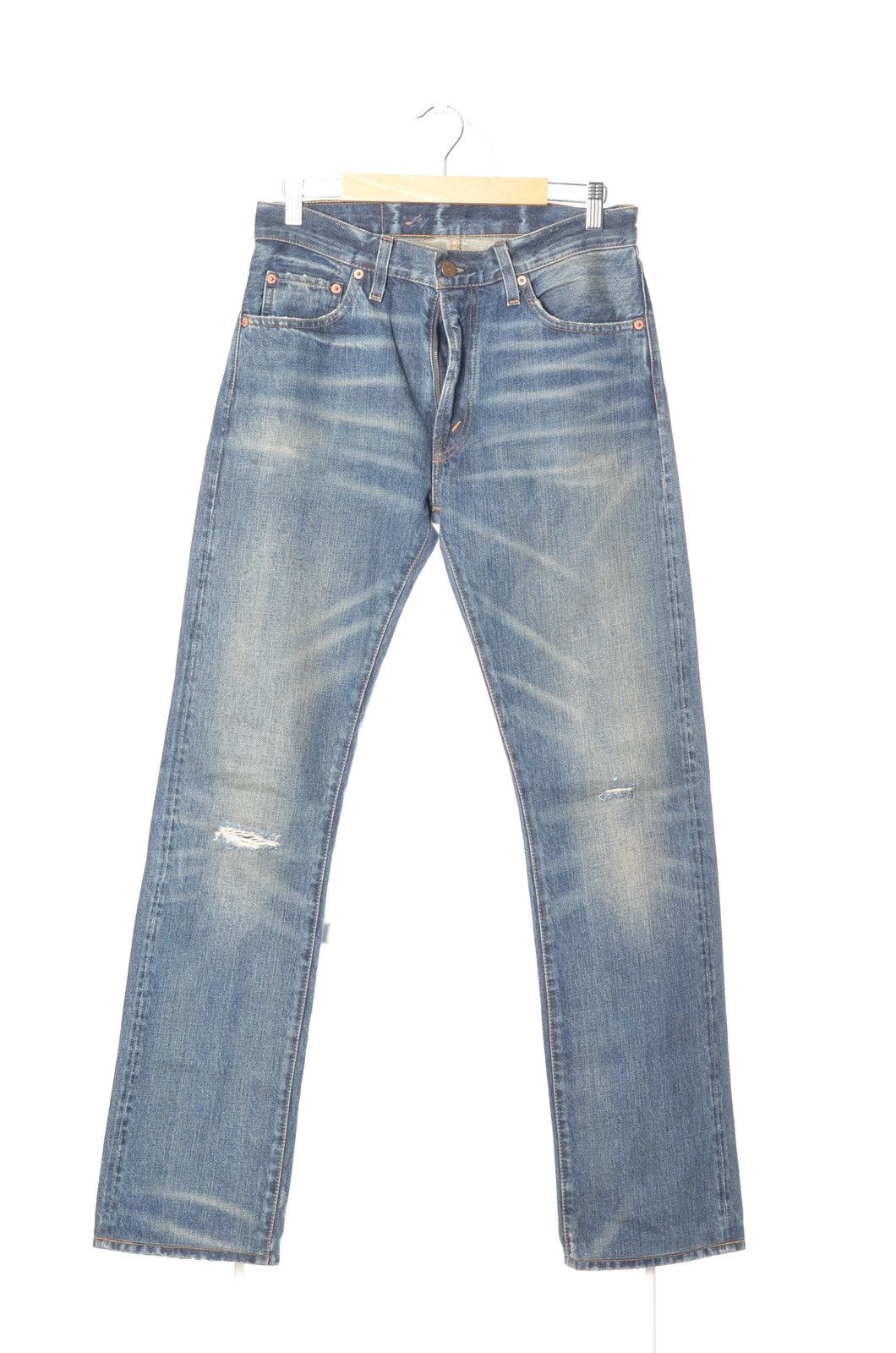 Levi's Vintage Levis 505-0217 Big E Selvedge ripped Jeans size 30 Size US 30 / EU 46 - 3 Thumbnail