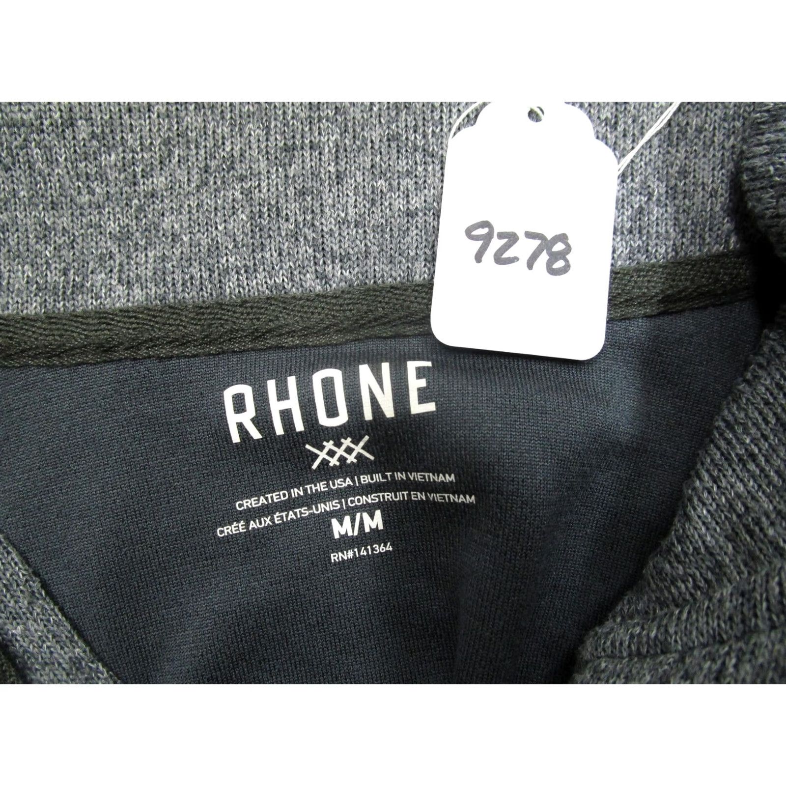Rhone Rhone Pullover Mens Medium Gray Quarter Zip Sweater Athletic Performance Layer Size US M / EU 48-50 / 2 - 7 Thumbnail