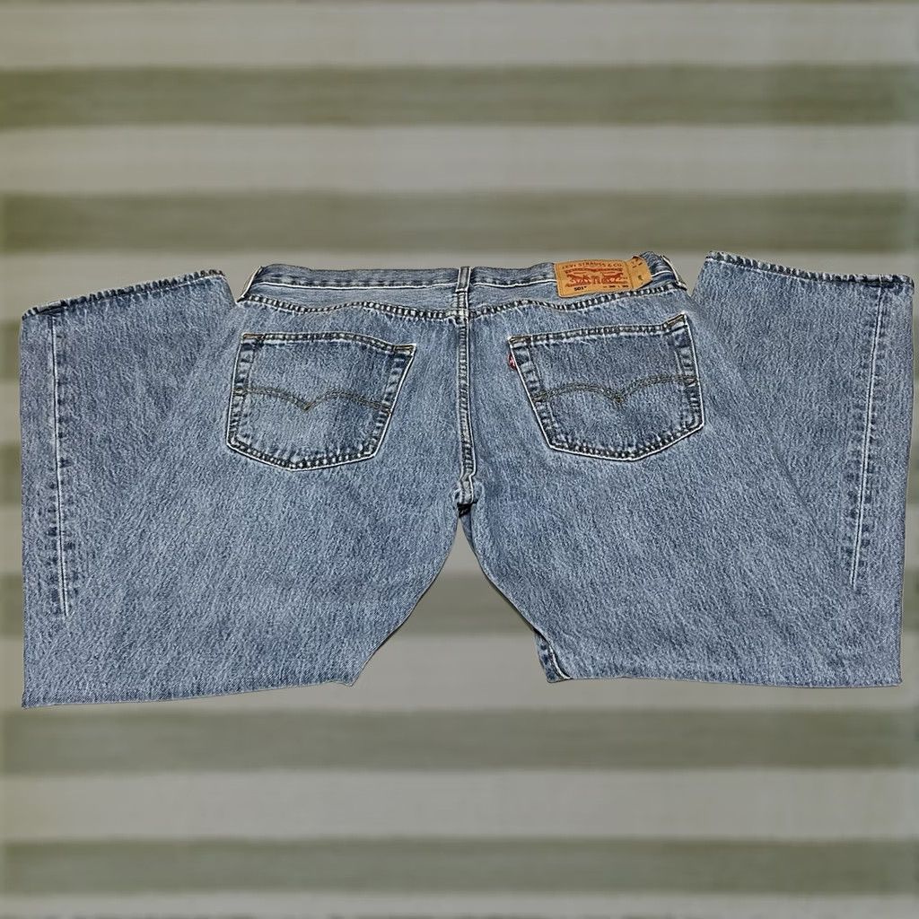 Levi's Levi's 501 Jeans Mens Regular Straight Denim Button Fly 36x29 Blue Cotton 501 Series Pockets Vintage NoMen Size US 36 / EU 52 - 1 Thumbnail